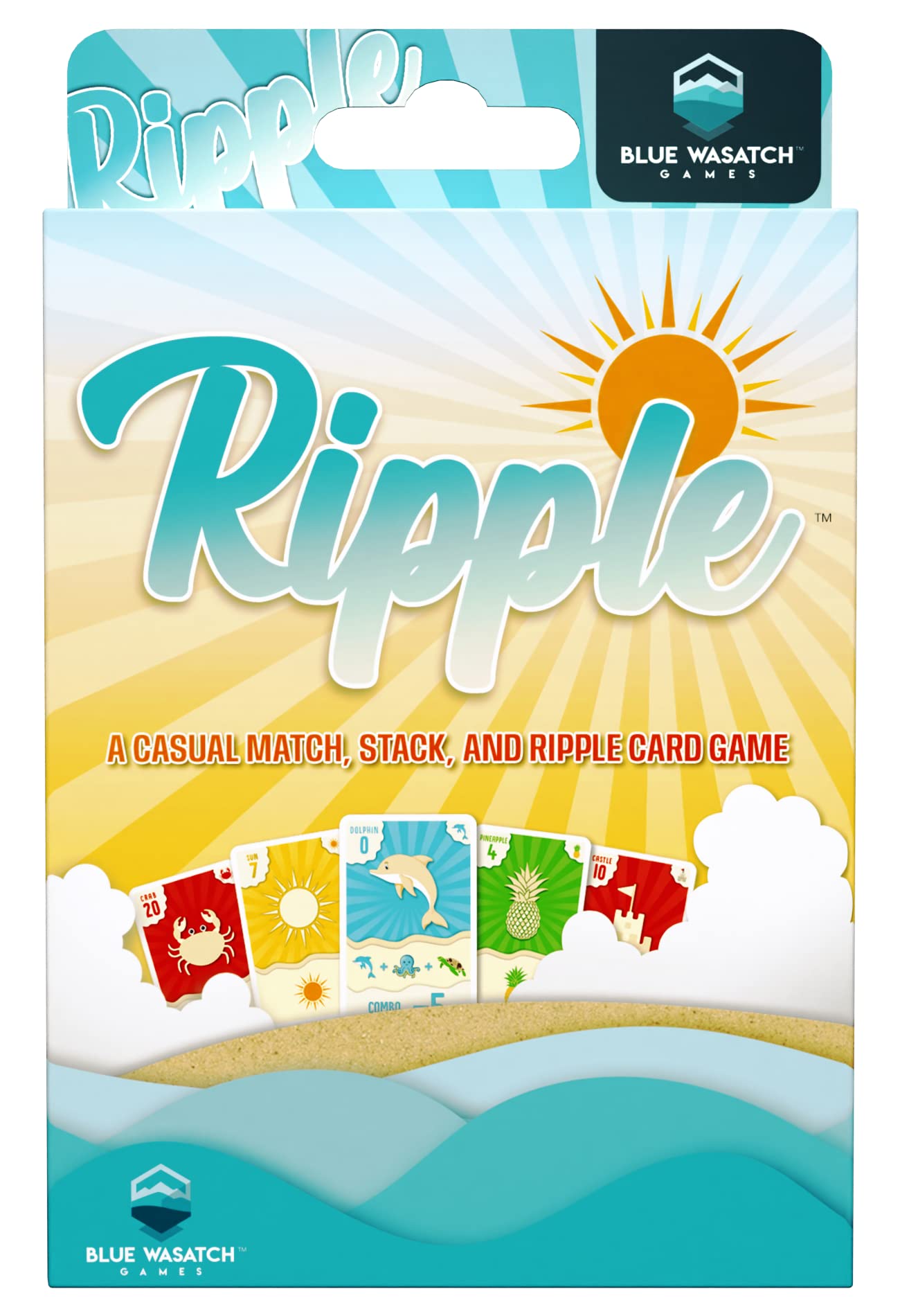 Ripple Card Game - Match, Stack, and Collect Combos on Your Beach. Easy to Learn and Fun for Kids, Teens, & Adults.