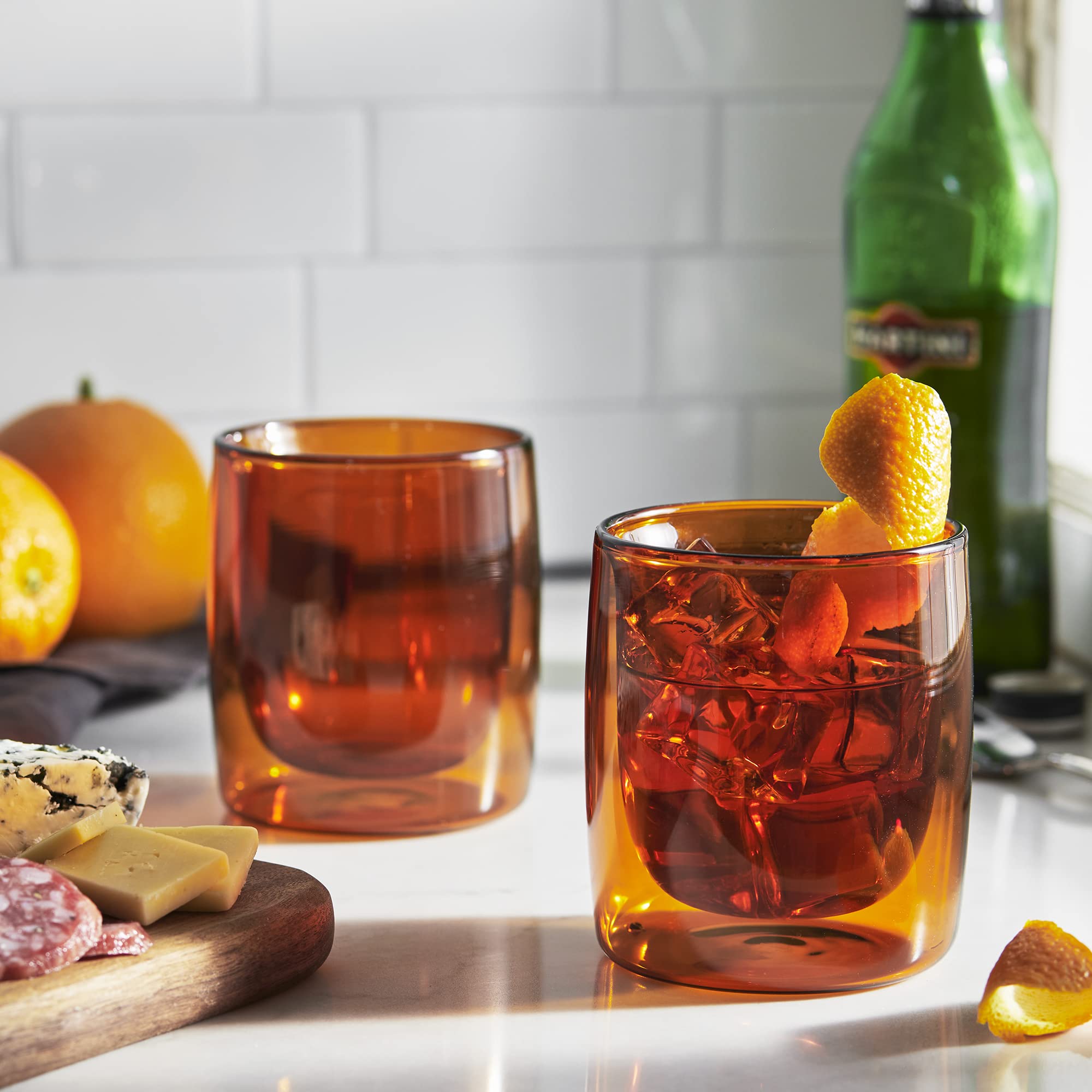 ZWILLING Sorrento 2-pc Double-Wall Tumbler Glass Set - Amber