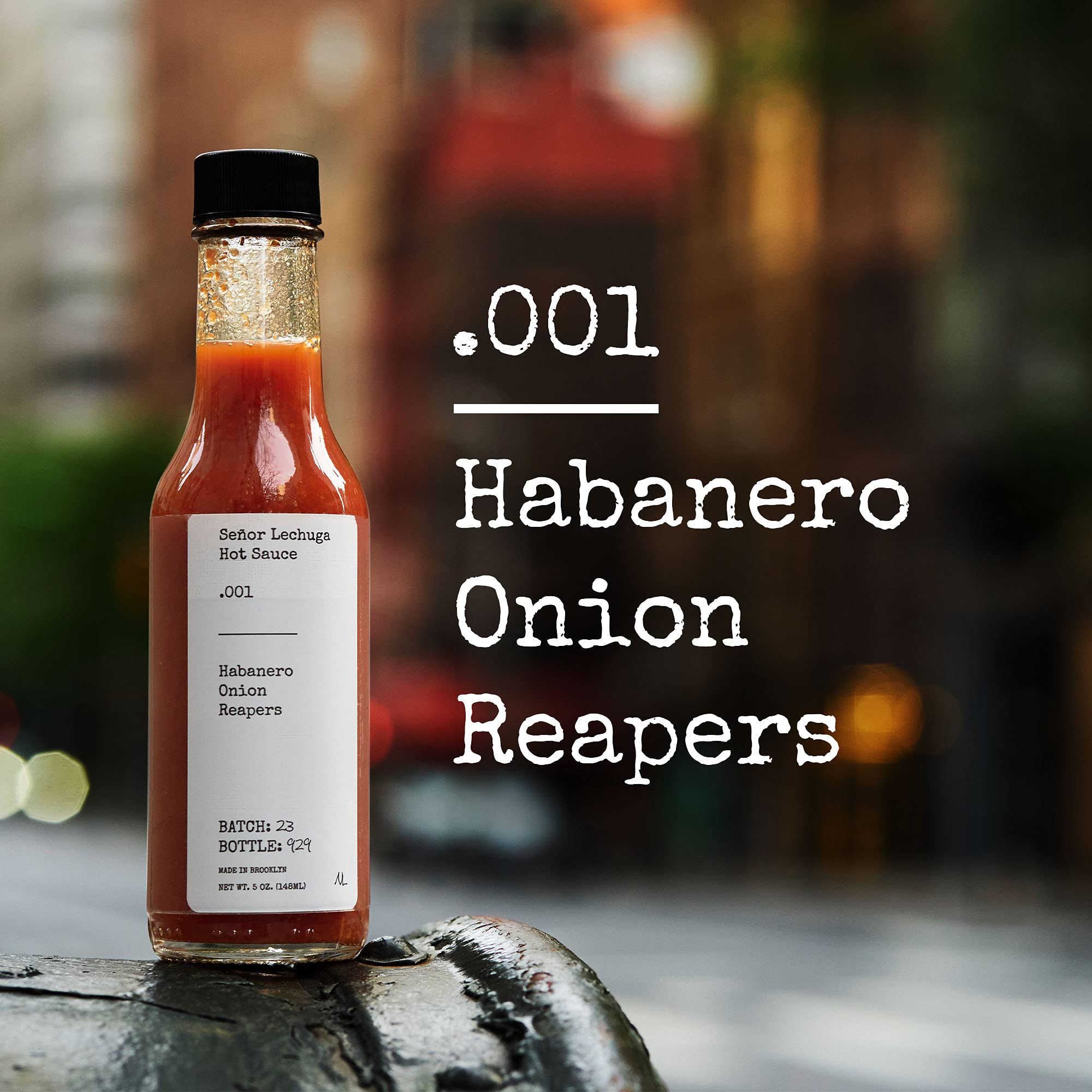 Señor Lechuga Hot Sauce – Hot Sauce Made from Carolina Reaper Peppers and Habanero Pepper – .001 Habanero, Onion, Reapers
