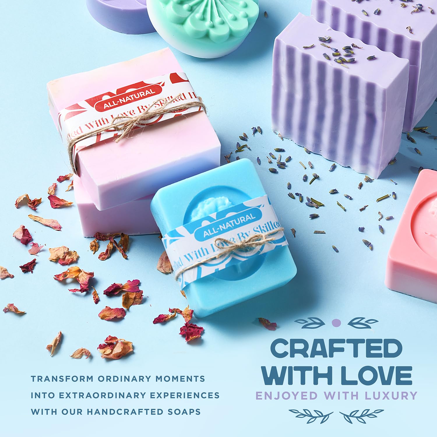 Soap Making Kit with Melt & Pour Base, Cutting Box, Molds, Fragrances - For Adults & Kids by Prime Creations