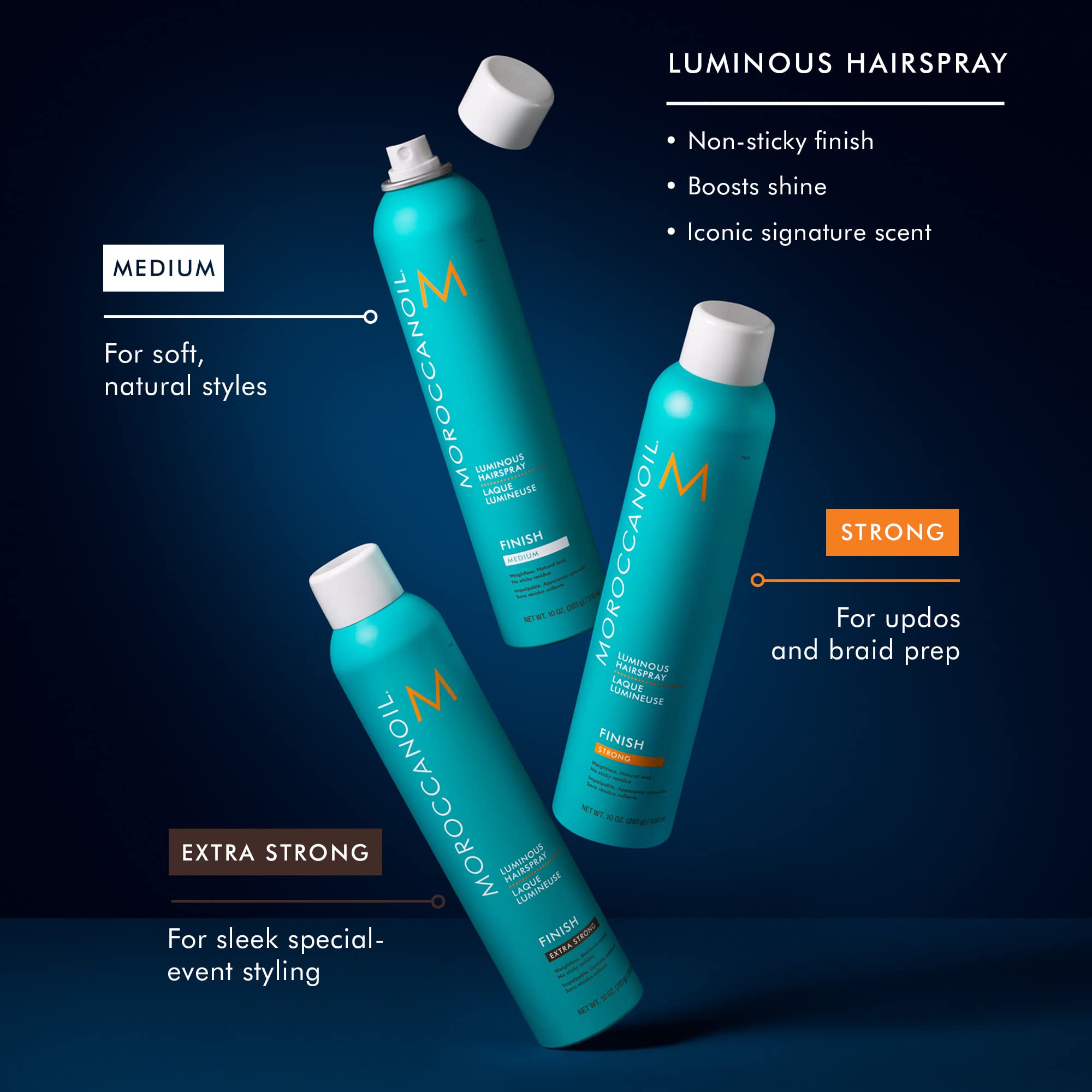 Moroccanoil Luminous Hairspray Strong, Travel Size, 2.3 Fl Oz