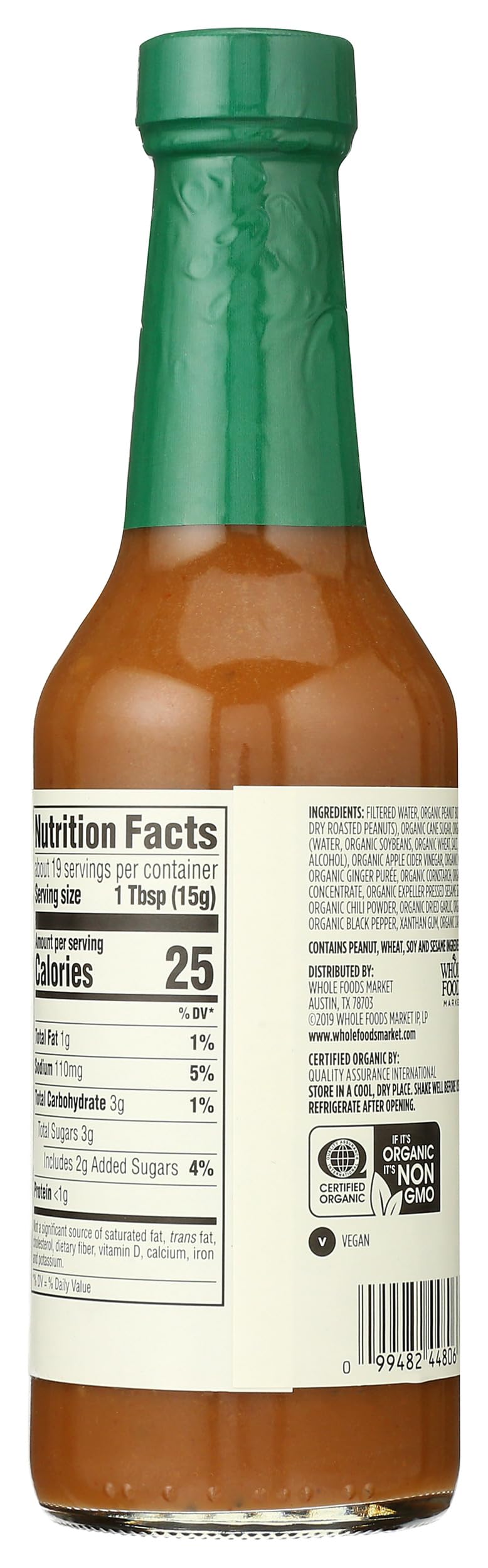 365 by Whole Foods Market, Organic Peanut Sauce, 10 Ounce