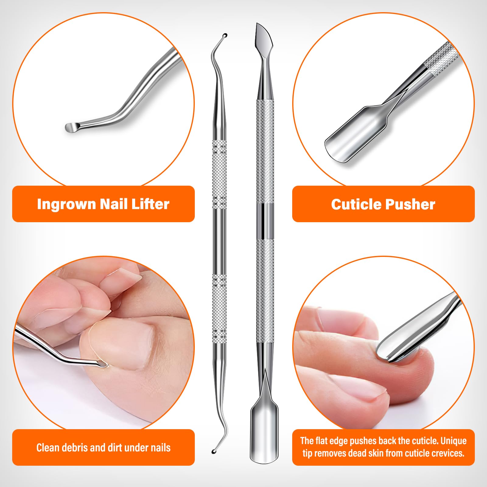 Toenail Clippers for Seniors Thick Toenails, Heavy Duty Large Toe Nail Clippers for Men Thick Nails with Wide Opening, Sharp Ingrown Toenail Clippers Nail Cutter Long Handle with Slanted Curved Blade