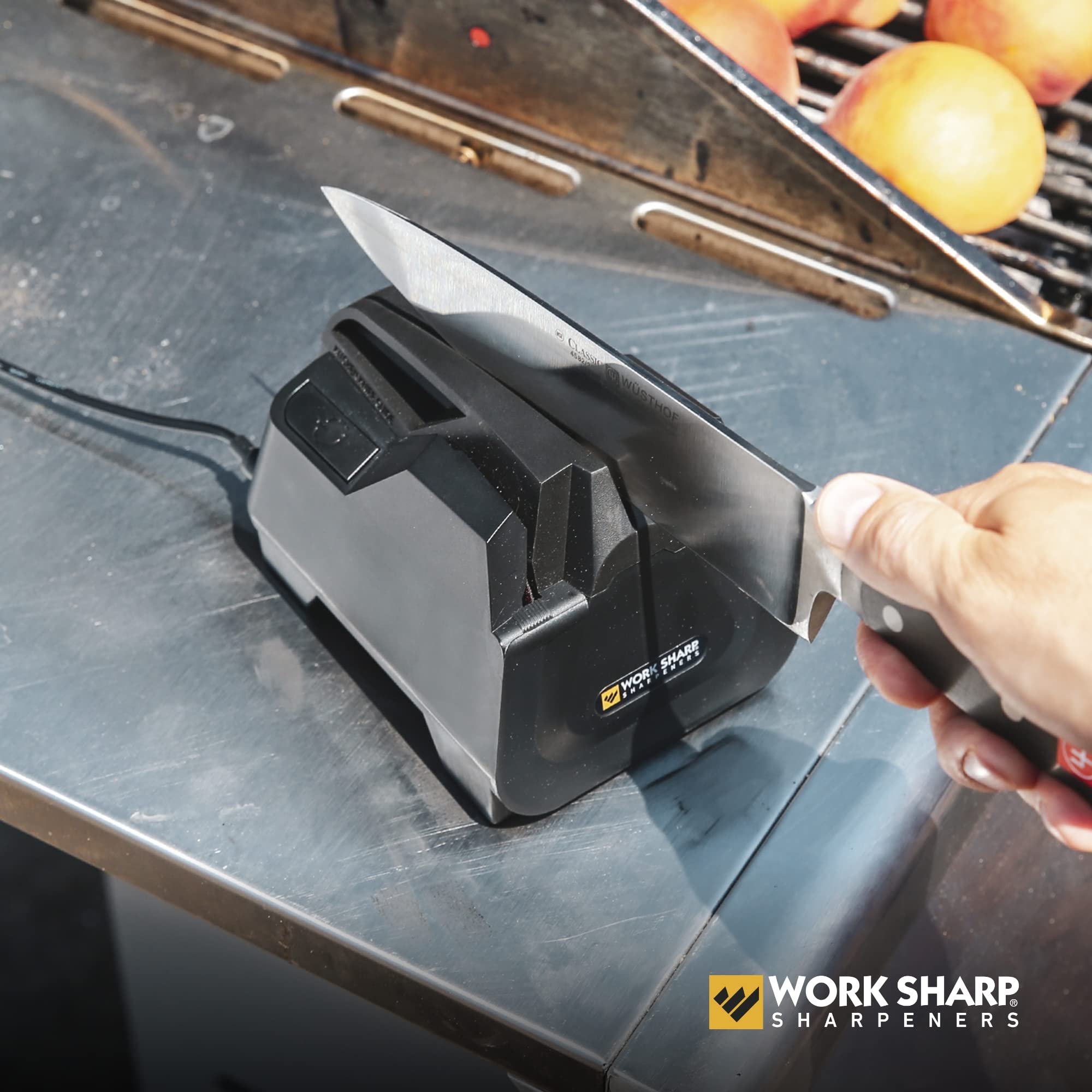 Work Sharp Electric Culinary E2 Kitchen Knife Sharpener - Professional Sharpening System - Serrated, Paring & Chef Knife Sharpener