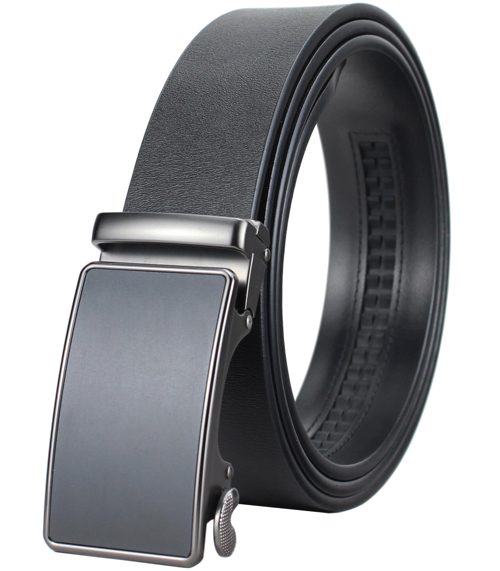Bullko Ratchet Belt for Men - Mens Belt Leather 1 3/8" for Casual Jeans - Micro Adjustable Belt Fit Everywhere, 36
