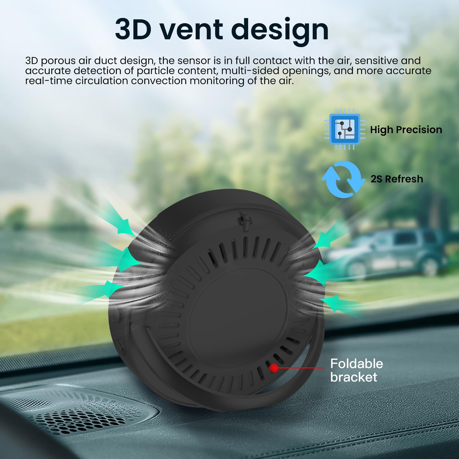 LSENLTY Portable Carbon Monoxide Detectors, IP65 Waterproof Carbon Monoxide Detectors with CO Notification Function, 96 Hours Standby Time, CO Detector for Travel, Car, Vehicle, Aircraft, Camping