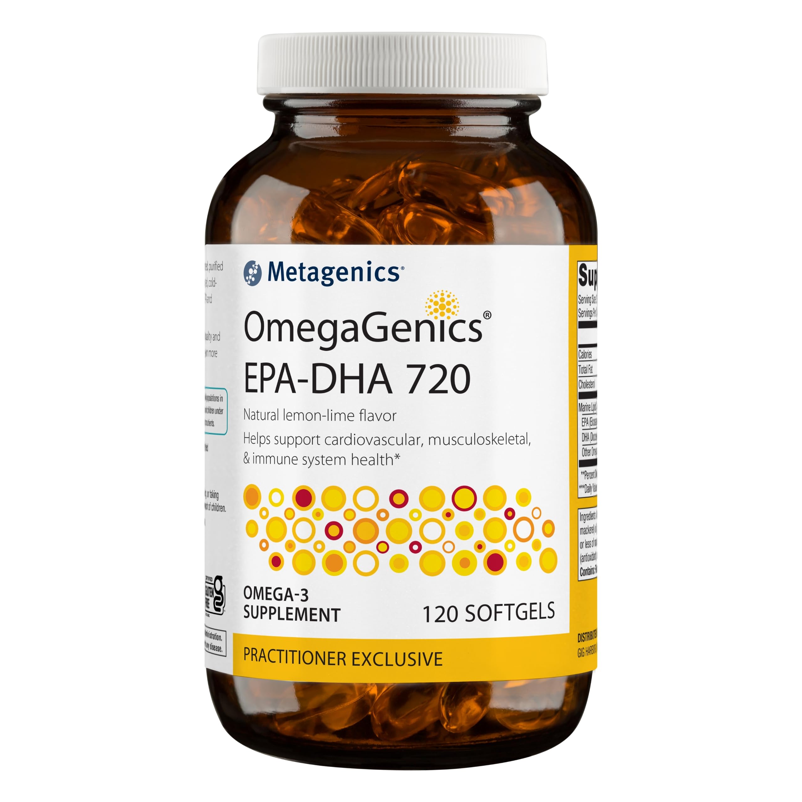 Metagenics OmegaGenics EPA-DHA 720- Omega-3 Fish Oil Supplement - for Heart Health, Musculoskeletal Health & Immune System Health* - with DHA & EPA - 120 Softgels