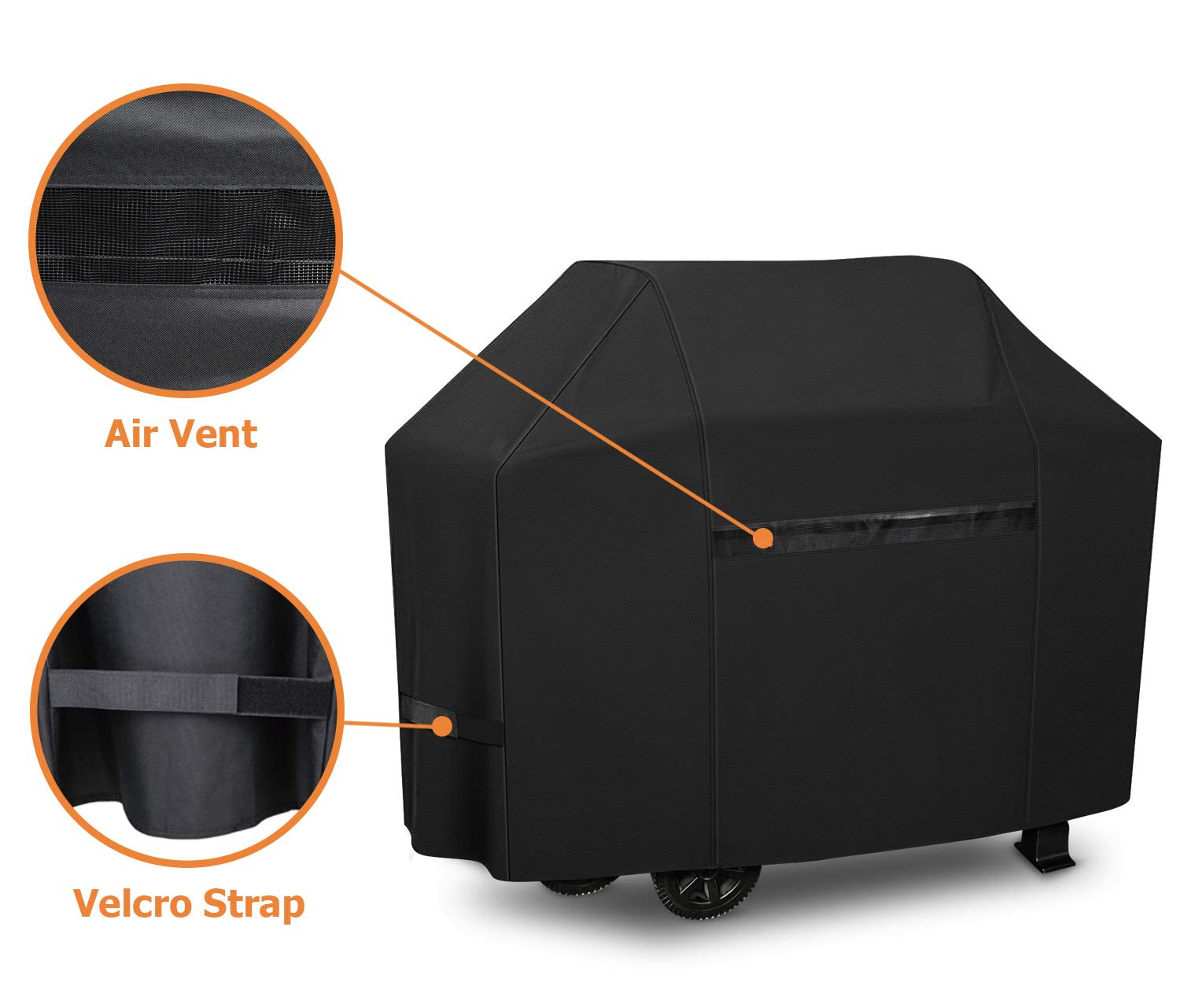 iCOVER 60in Grill Cover, 600D Heavy Duty Waterproof BBQ Grills Covers, UV Resistant & No Fading, for Weber Char Broil Holland Jenn Air Brinkmann Dyna-Glo