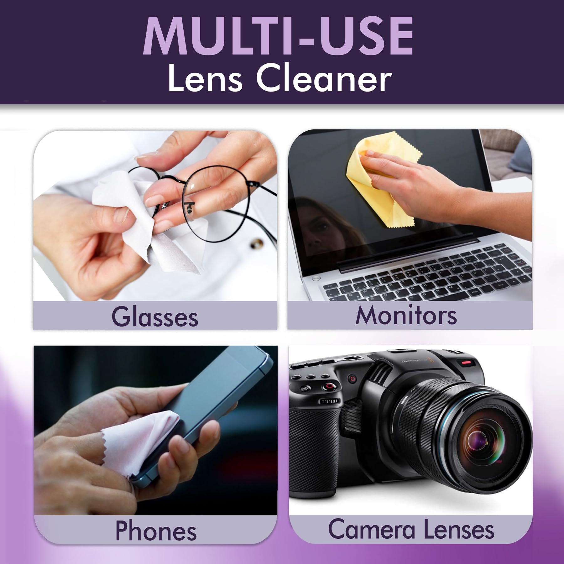OptiSource International Clear View Screen & Lens Cleaner for Eyeglasses, Laptops, Smartphones, & Other Screens, 1 Gallon