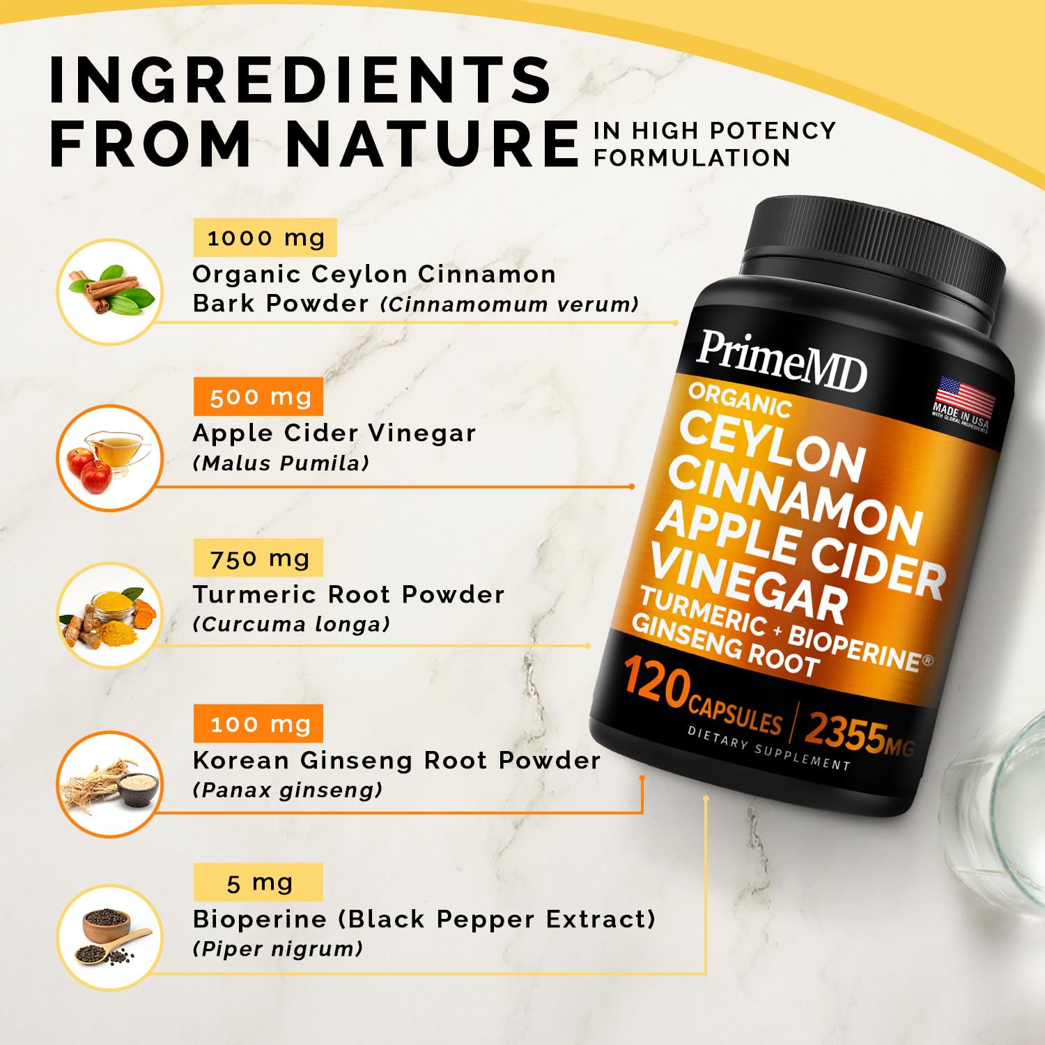 Ceylon Cinnamon (1pk), Liquid Collagen Biotin (2pk), and Fadogia Tongkat Ali (1pk) Supplement Bundle - Potent Vitamins for Heart, Hair, Skin, Nails, Testosterone, & Immune Support - Non-GMO, Vegan