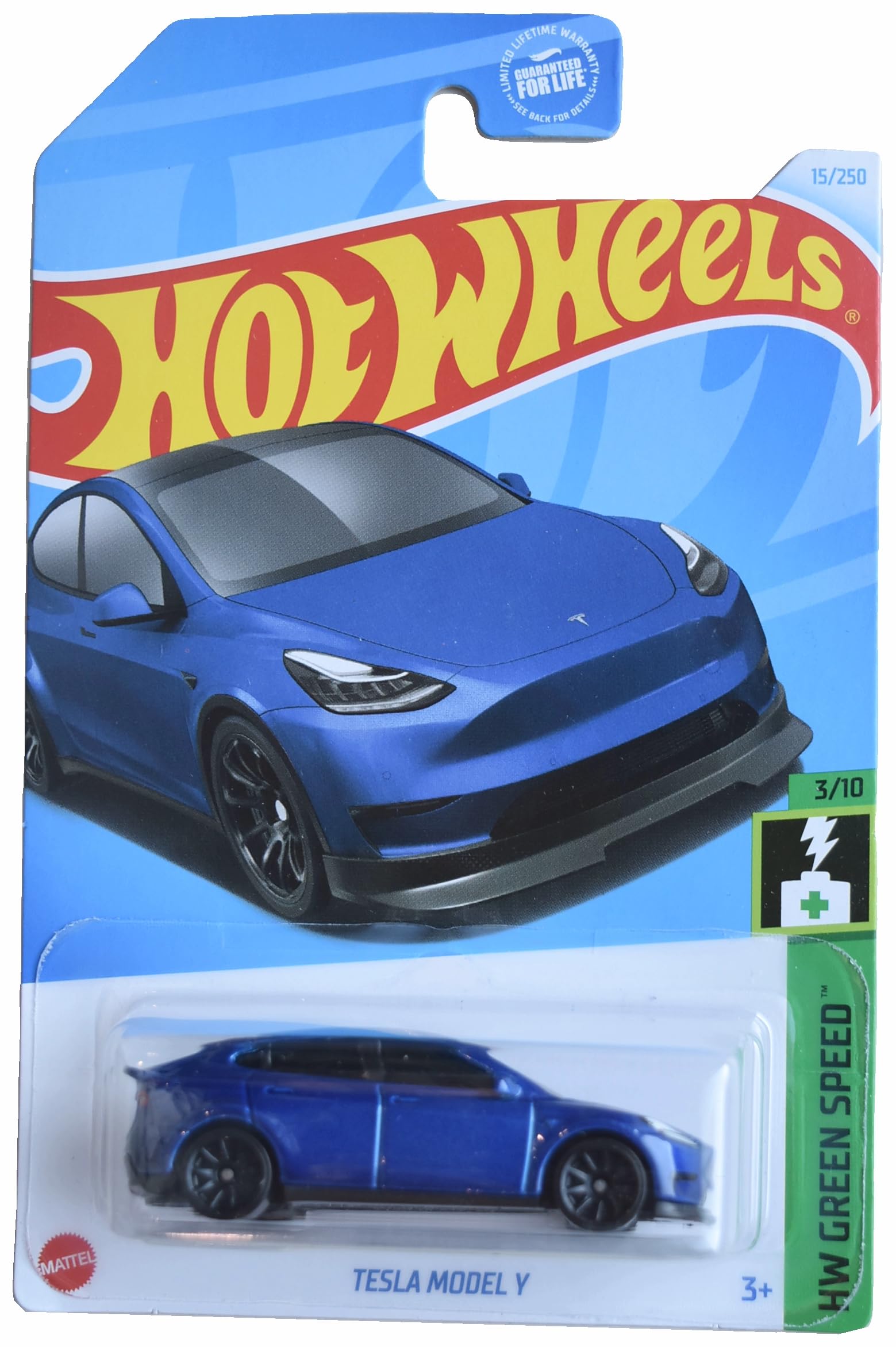 Hot Wheels Tesla Model Y, HW Green Speed 3/10 [Blue] 15/250