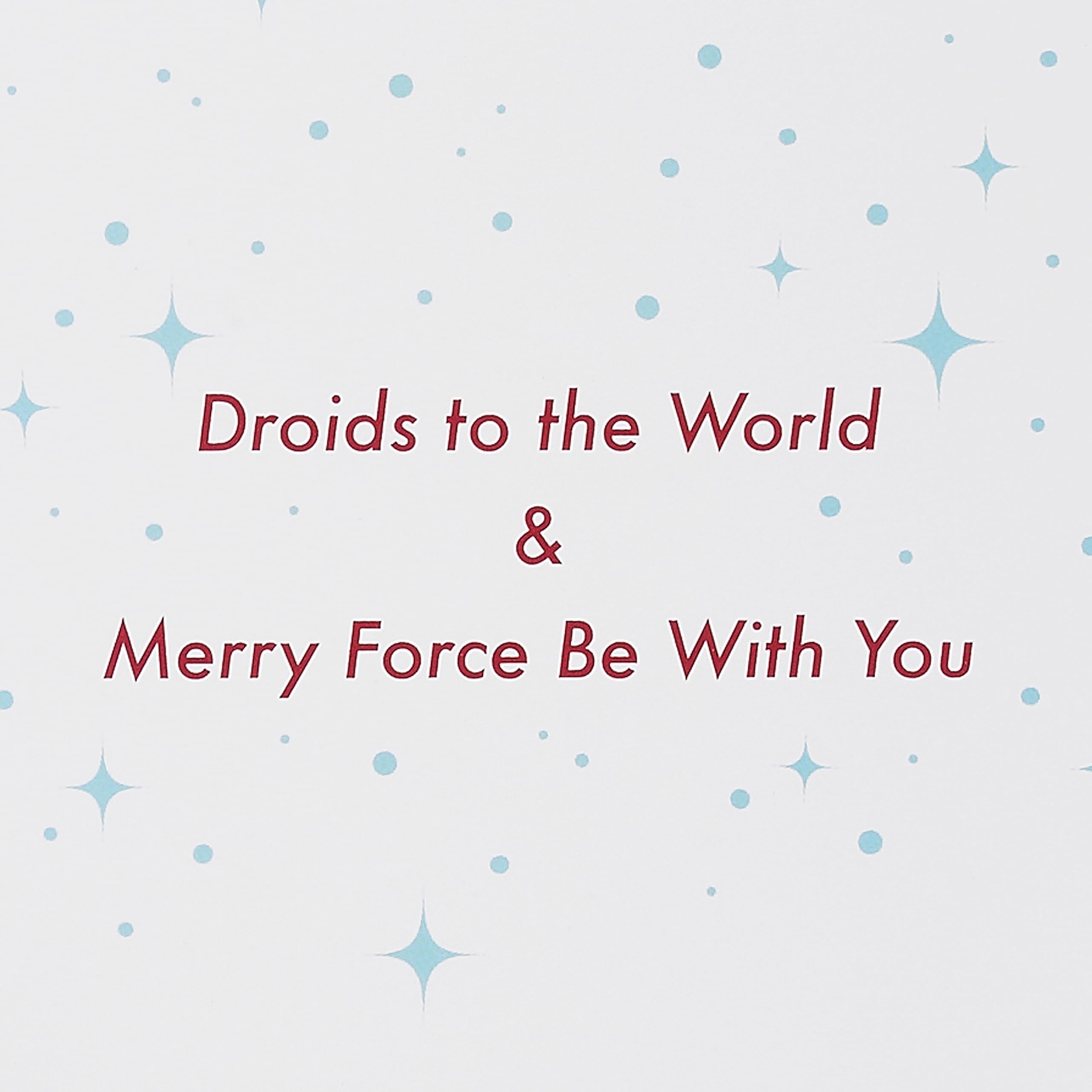 Papyrus Star Wars Christmas Cards Boxed with Envelopes, Droids to the World, R2D2 and C3PO (12-Count)