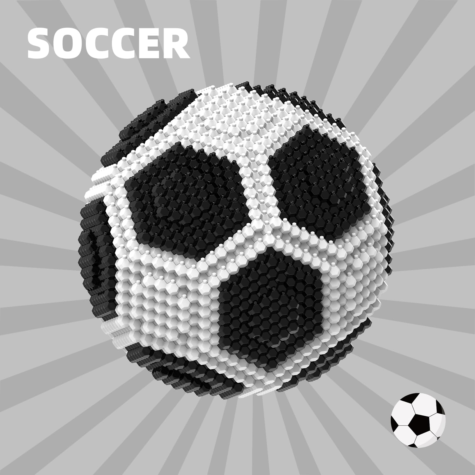 KADELE Soccer Building Block Set, Adults challenging STEM Block Decorations, Miniature 3D Educational Toys for Ages 18 and Above, (921 Pieces)