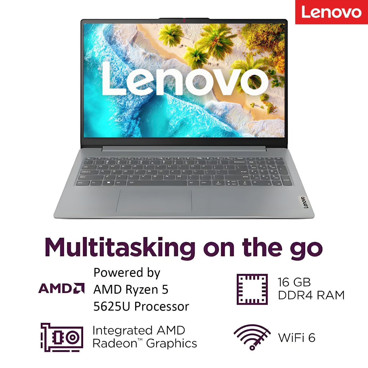 Lenovo New 15.6" Ideapad Business and Student Laptop(2025/2026 Edition), AMD Ryzen 5 5625U(Outperforms i7-1260U), 16GB RAM, 1TB SSD, Backlit Full Keyboard, Windows 11 Pro with Microsoft Office-WOWPC