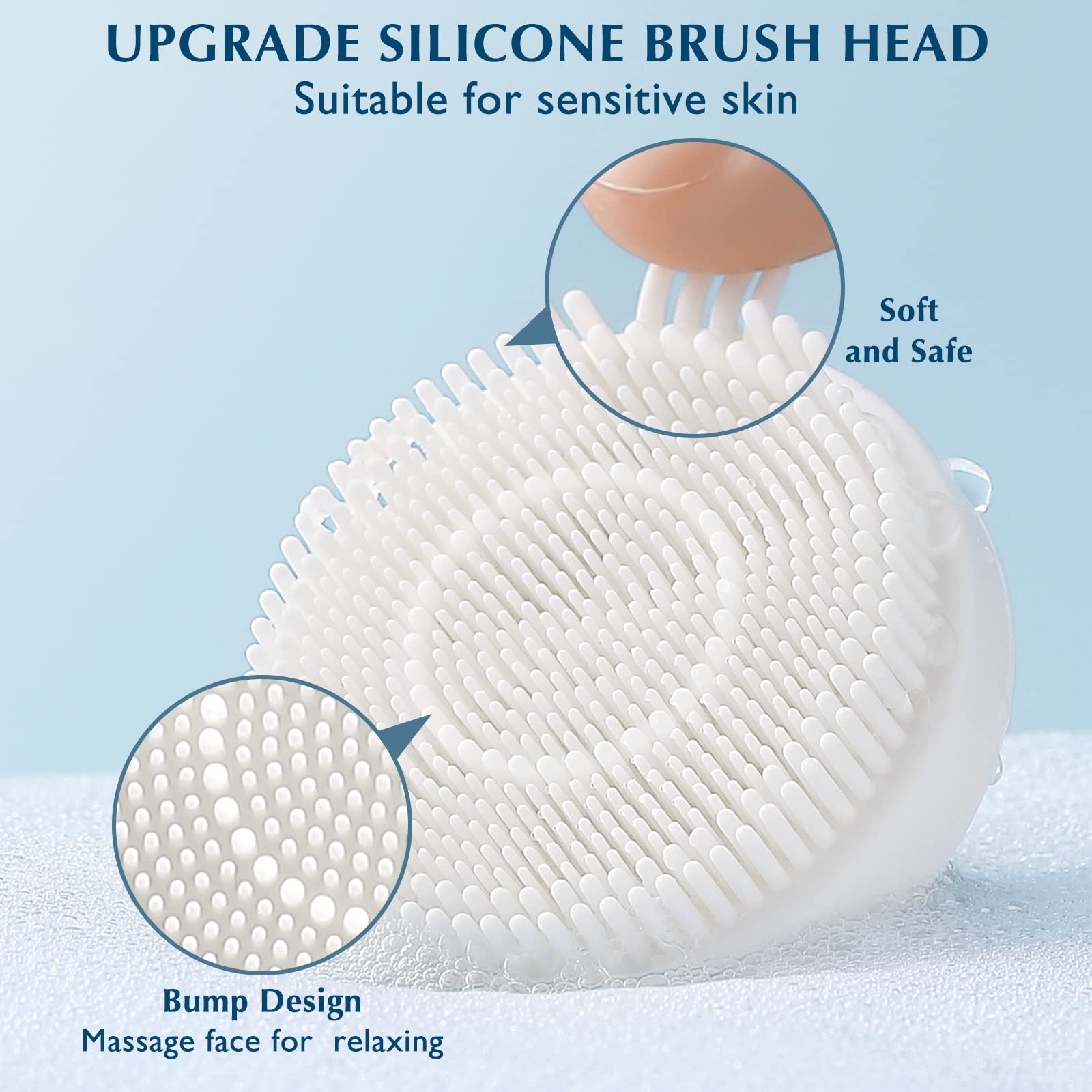 COSLUS Facial Cleansing Brush Silicone Face Scrubber: 3 in1 FBS-D Electric Exfoliating Massage Device Waterproof Deep Cleaning Exfoliation Rotating Spa Machine - Electronic Skin Care Wash Clean System