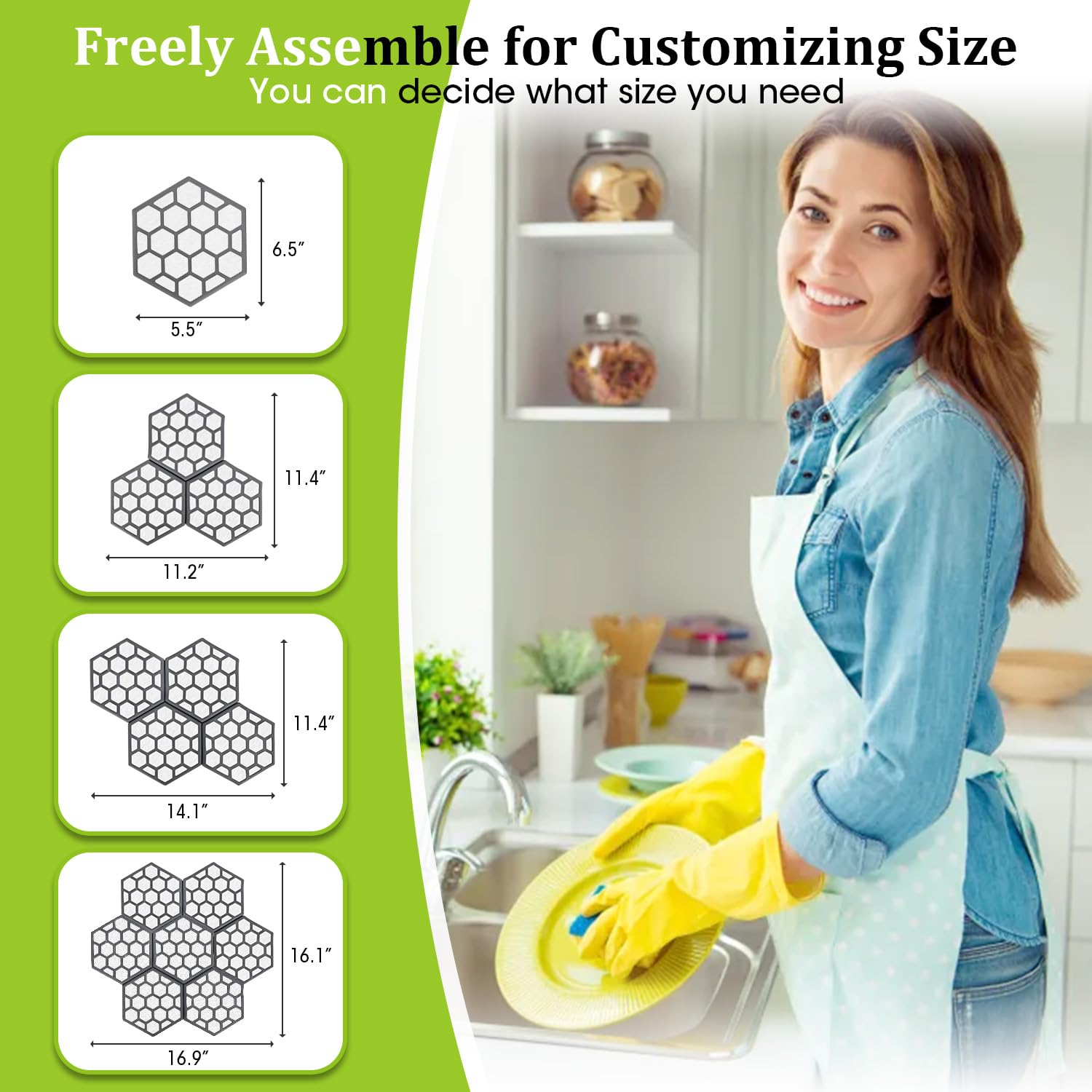 Stone Drying Mat for Kitchen Counter,Instant Dry Diatomaceous Earth Stone Rack Tableware Mat wit Antislip Silicone Pad,Heat Resistant,Fast Dry,Super Absorbent Multi-Purpose Stone Dish Drying Mat Tray