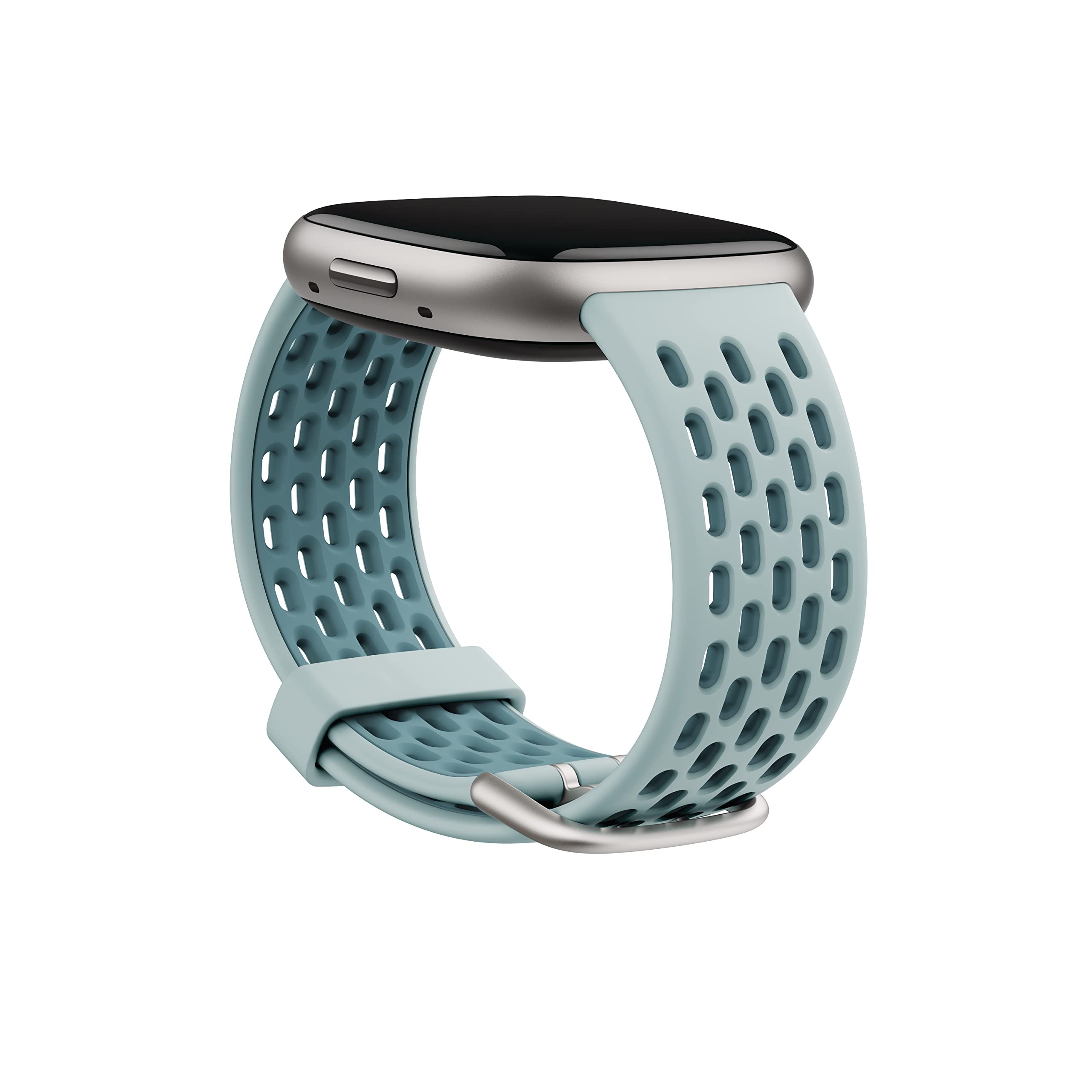 Fitbit Sport Band for Fitbit 24mm Attach,Sea Blue/Ocean,Large *Compatible with Sense 2, Sense, Versa 4 & Versa 3