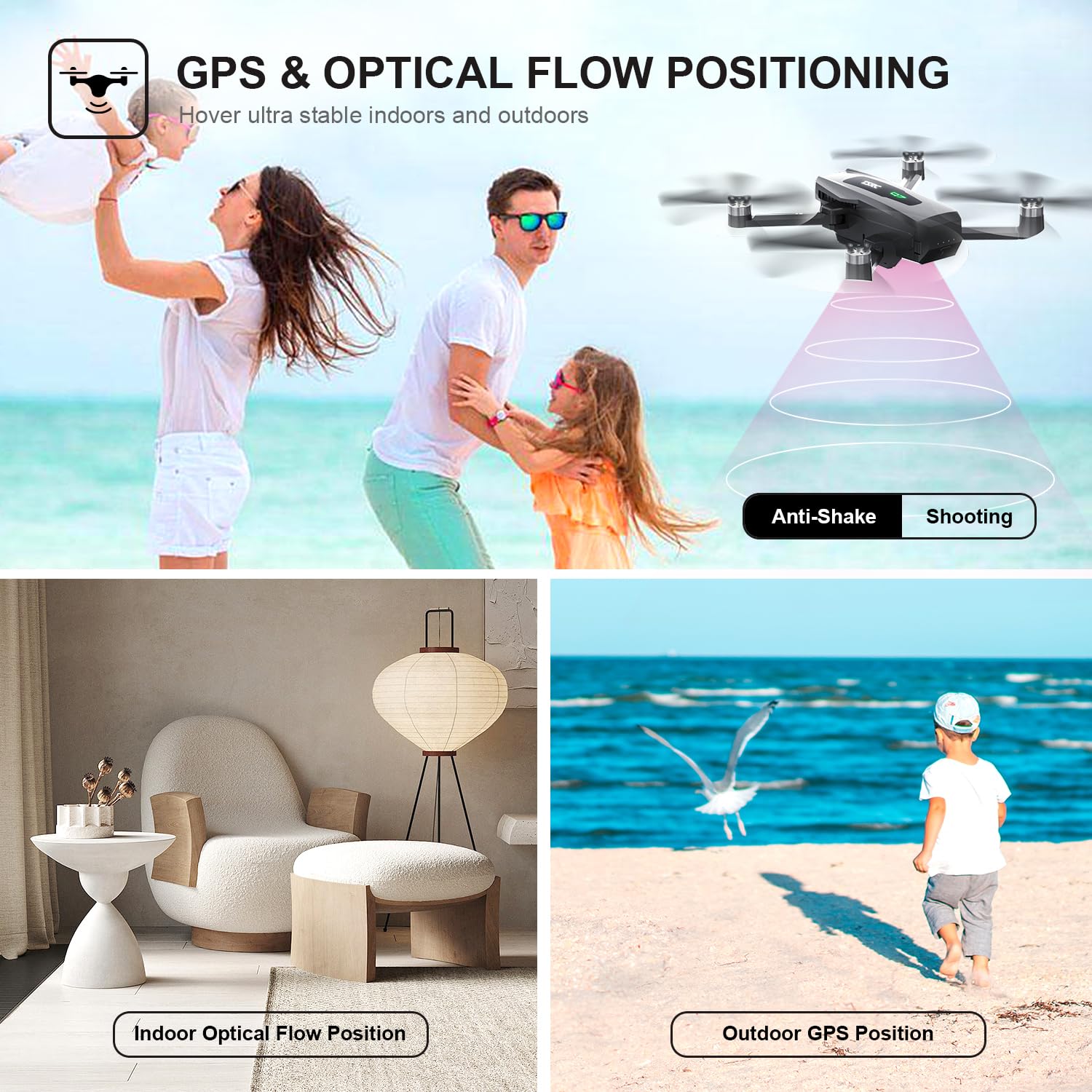 TENSSENX GPS Drone with 4K UHD Camera for Adults, TSRC Q7 Foldable FPV RC Quadcopter with Brushless Motor, Smart Return Home, Follow Me, 60 Min Flight Time, Long Control Range, Includes Carrying Bag