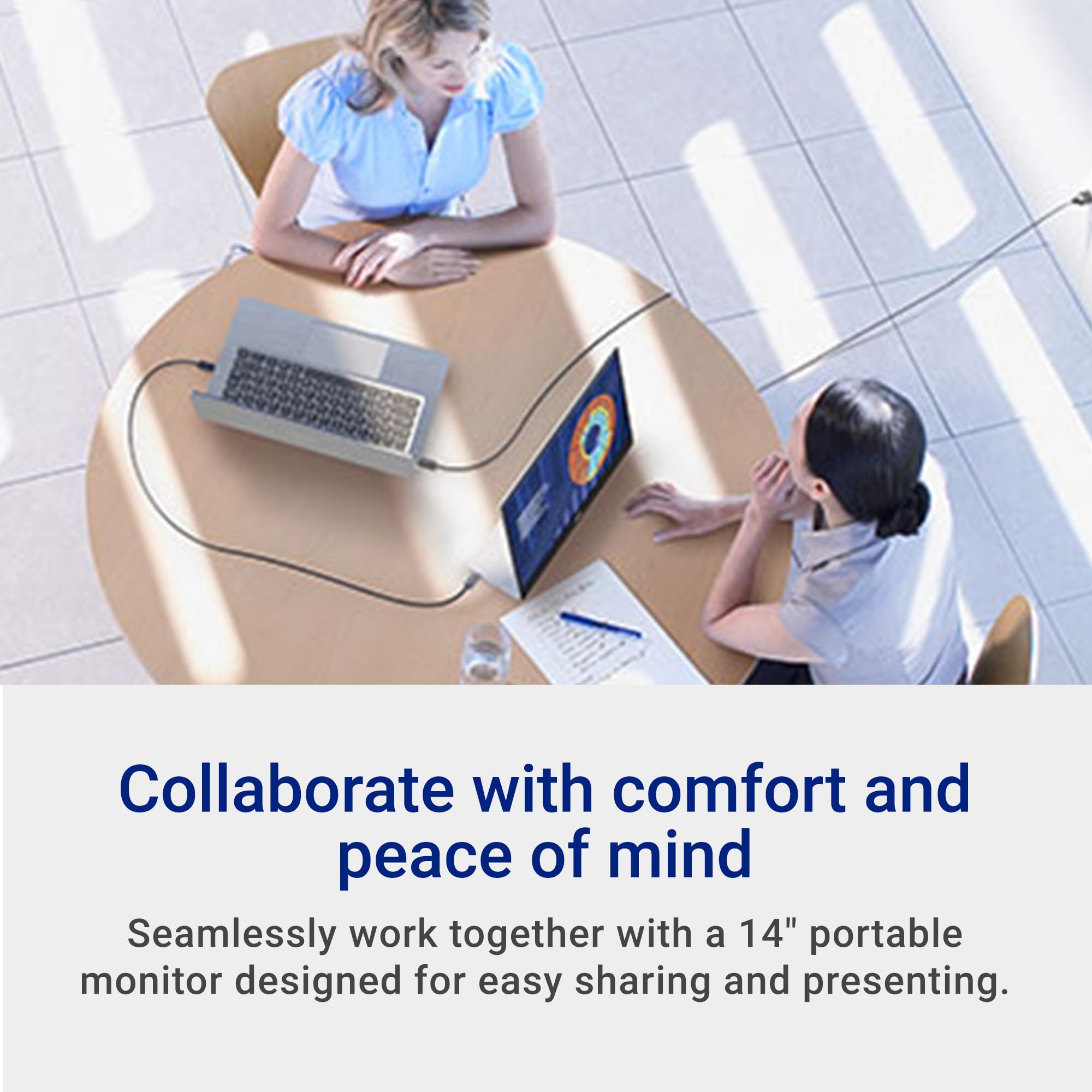 Dell 14 Portable Monitor - P1424H - 14-inch Full HD (1080p) 1920 x 1080, IPS Panel, USB-C connectivity, Comfortview, 3-Year Advanced Exchange Service - Silver