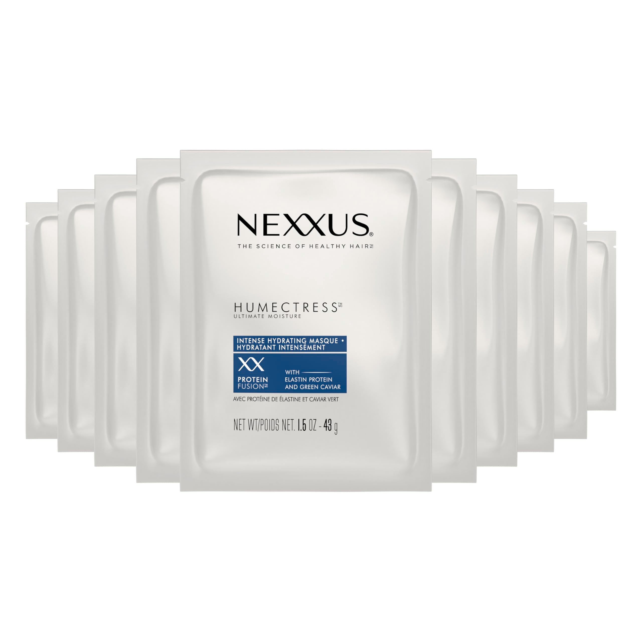 Nexxus Humectress Moisturizing Hair Masque for Dry Hair Pack of 10 deep conditioning hair treatment 1.5 oz