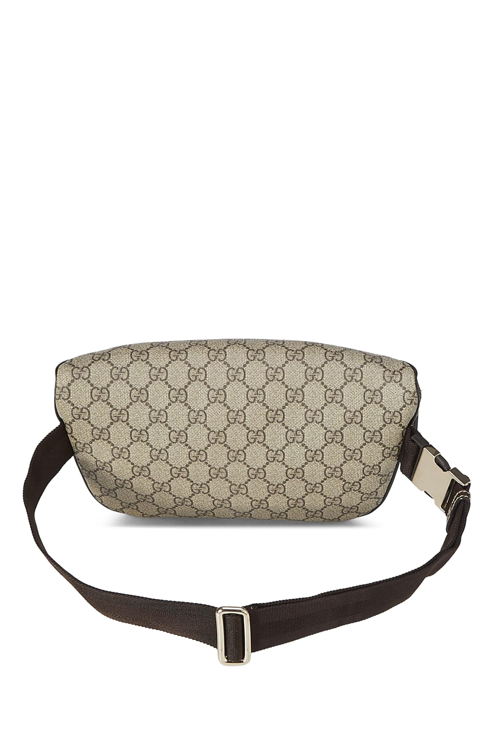 Gucci, Pre-Loved Original GG Supreme Canvas Waist Pouch, Brown