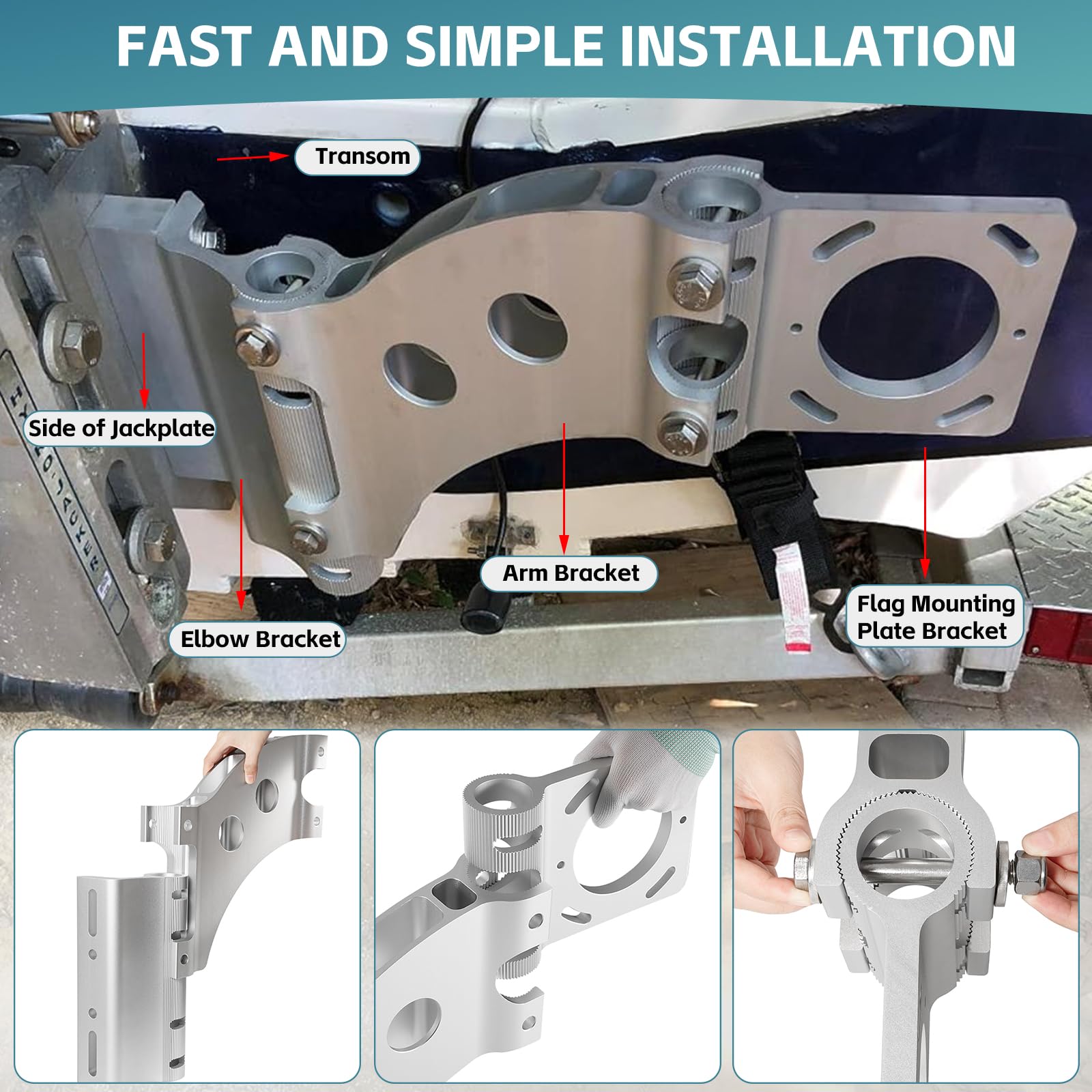 Replacement for Minn Kota 1810340 Talon Side-Mounted Jack Plate Bracket, Talon Bracket Jackplate G2-Port/Starboard, Talon Mounting Bracket for Port or Starboard Mounting