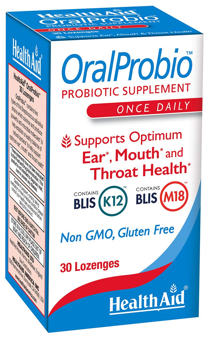 OralProbio 30ct, Once Daily Chewable Tablets, Supports Optimum Ear, Mouth, and Throat Health, Non GMO, Gluten Free, Contains BLIS K12 & M18