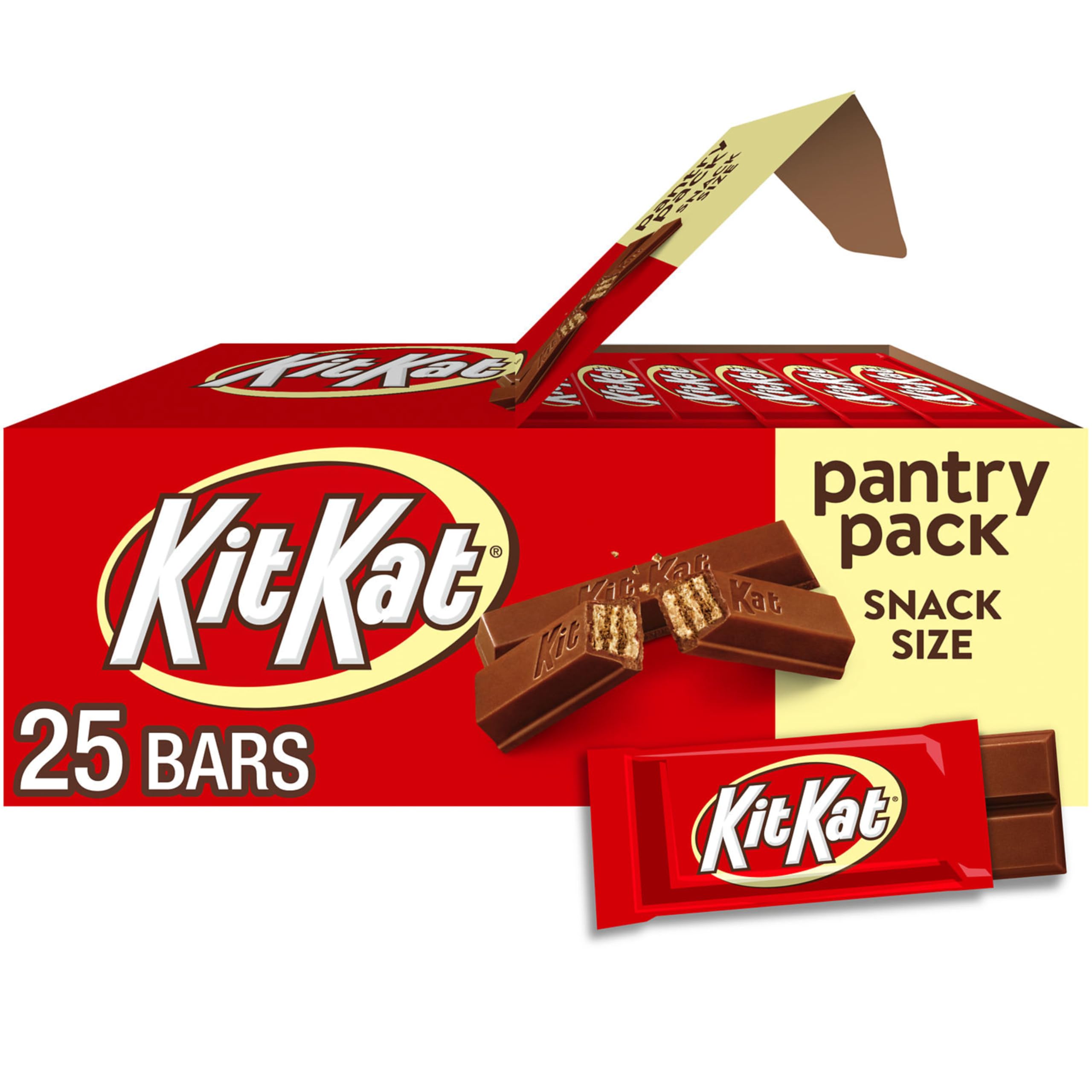 KIT KAT Milk Chocolate Wafer Snack Size, Candy Pantry Pack, 12.25 oz (25 Pieces)