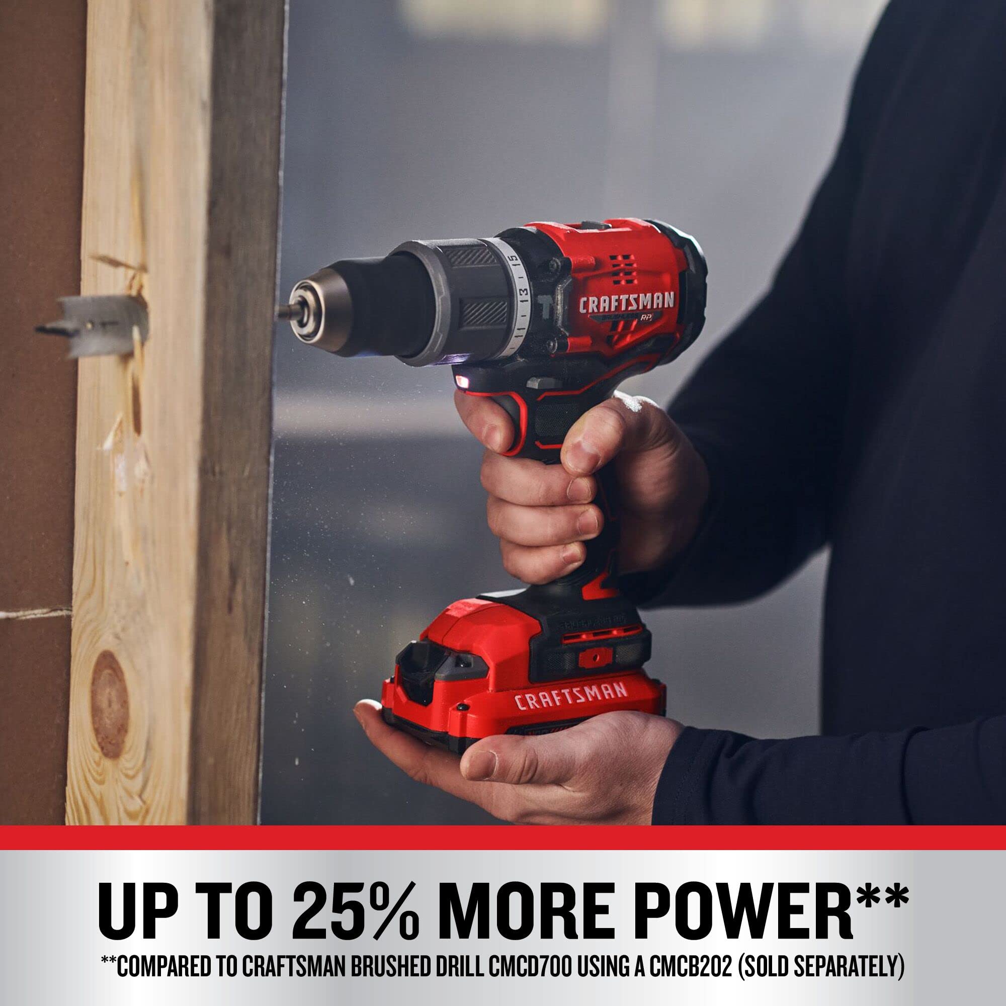 CRAFTSMAN V20 Cordless Hammer Drill, 1/2 inch, Bare Tool Only (CMCD732B)