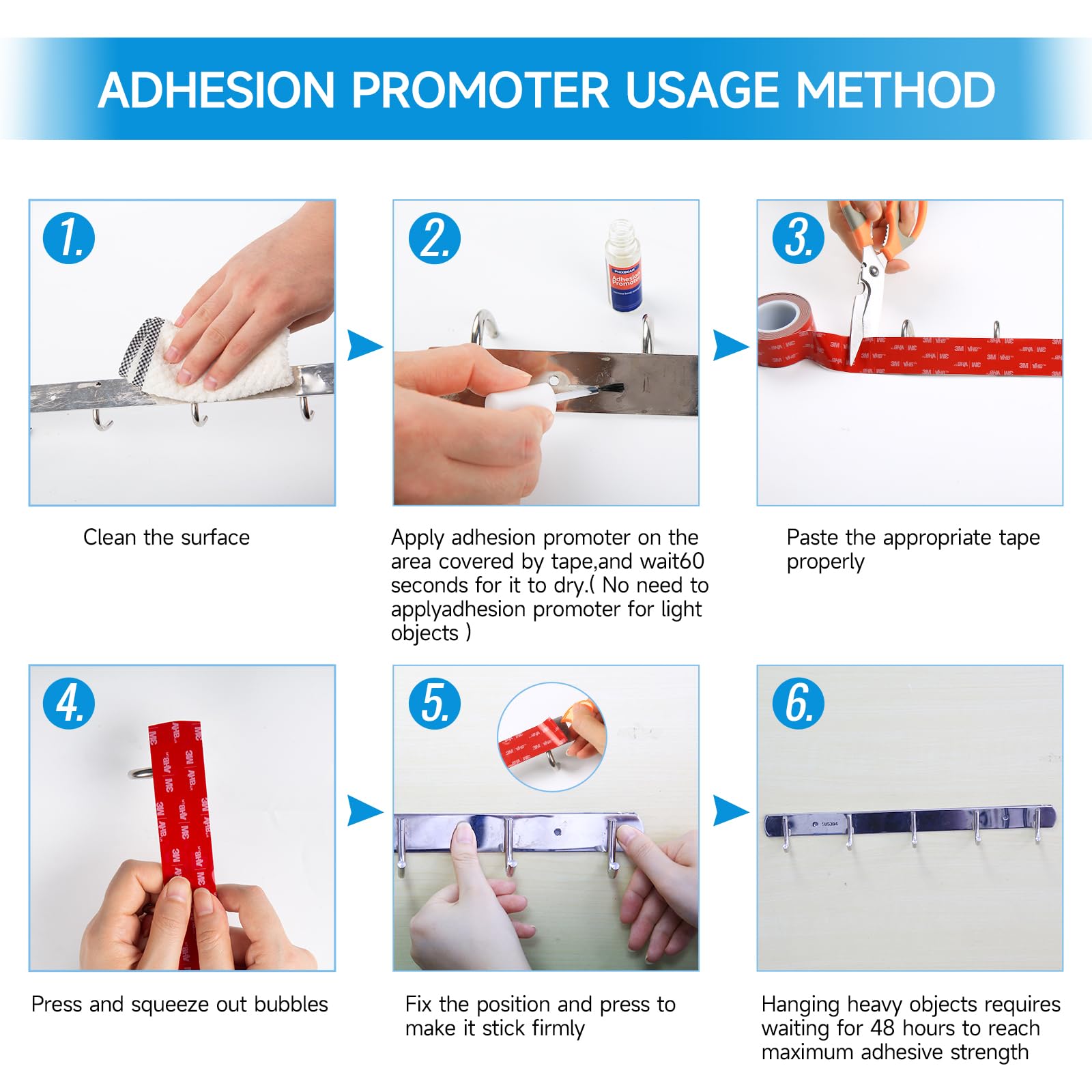 PHIXBEAR Double Sided Tape Heavy Duty 0.6mm, Made of 3M, Strong Foam Adhesive Mounting Tape, Waterproof and High Temp Resistant, Ideal for Home Decor, Car Accessories, Spoilers 1.18 in X 10 FT