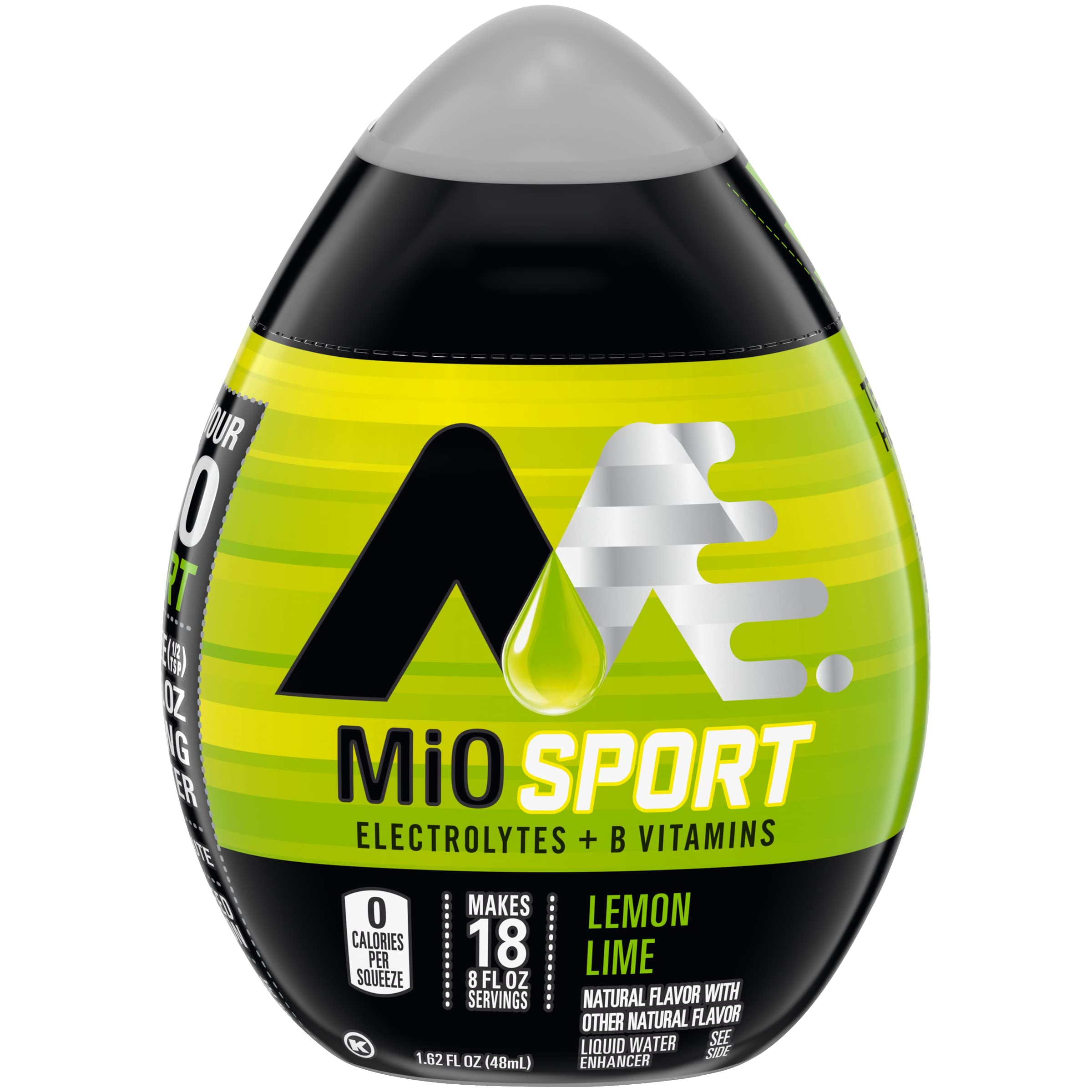 Mio Sport Liquid Water Enhancer, Lemon Lime, 1.62 Ounce, (Pack of 6)