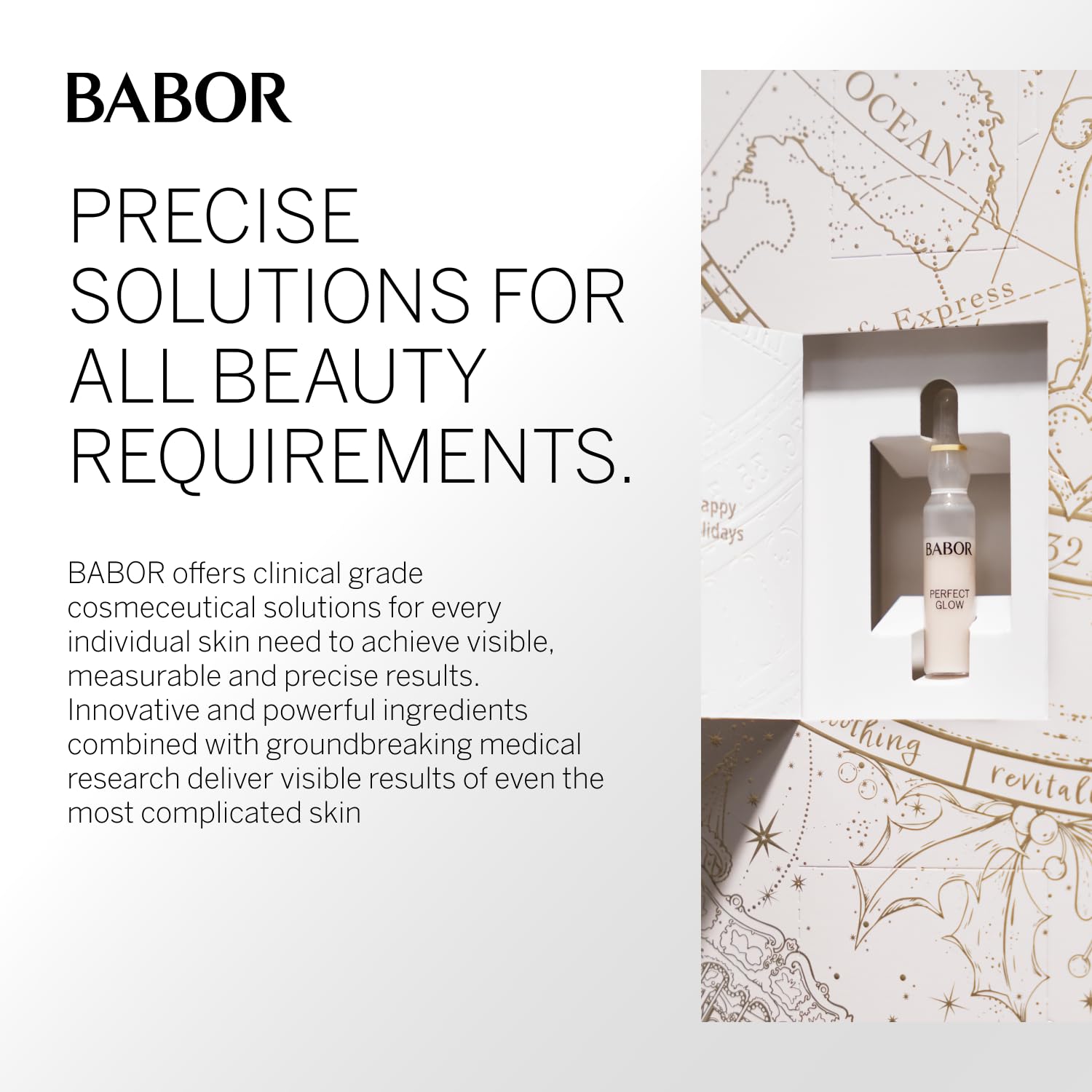 BABOR Advent Calendar, 24 Day Intensive Ampoule Treatment, Moisture, Regeneration and Anti-Ageing, Beauty Kit, Cosmetic Calendar, 24 x 2 ml