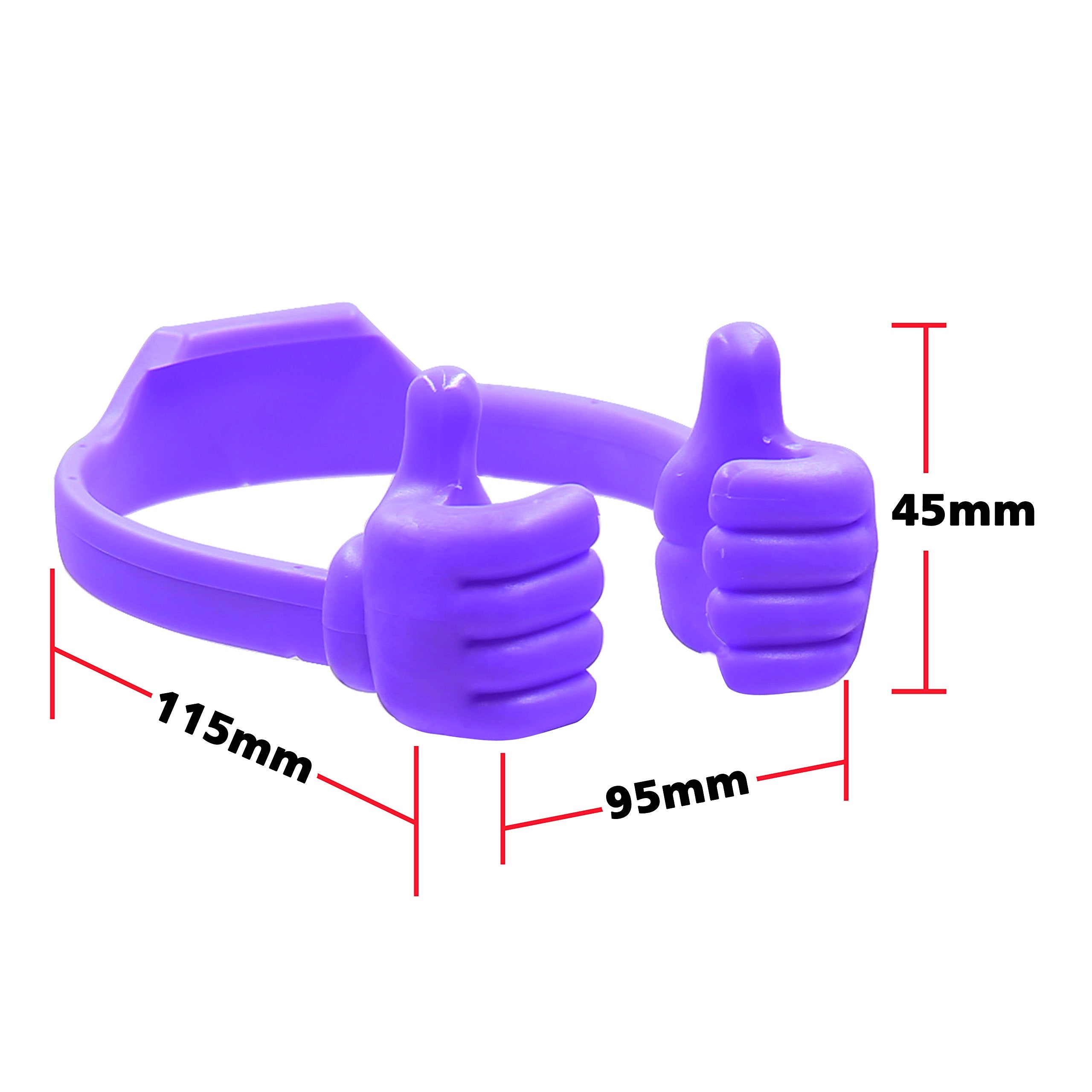 Honsky Thumbs-up Phone Stand for Tablets, E-Readers and Smart Phones - 2 Pack - Green, Purple