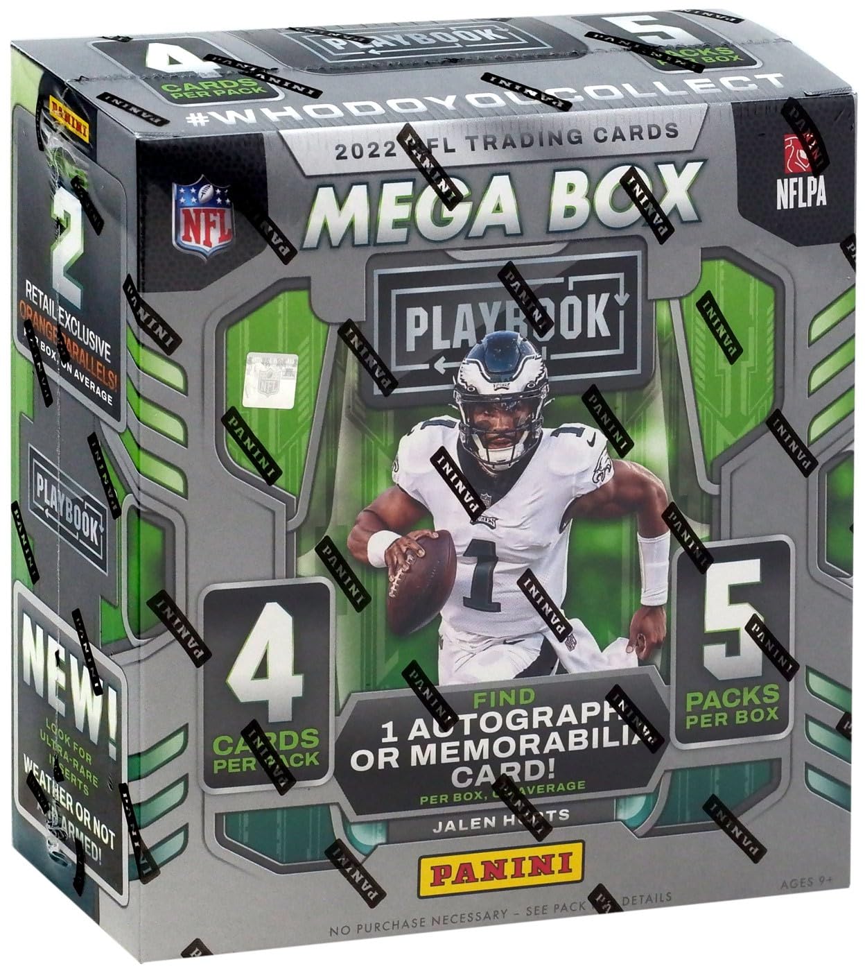 2022 Panini Playbook NFL Football MEGA Box (5 pks/bx)