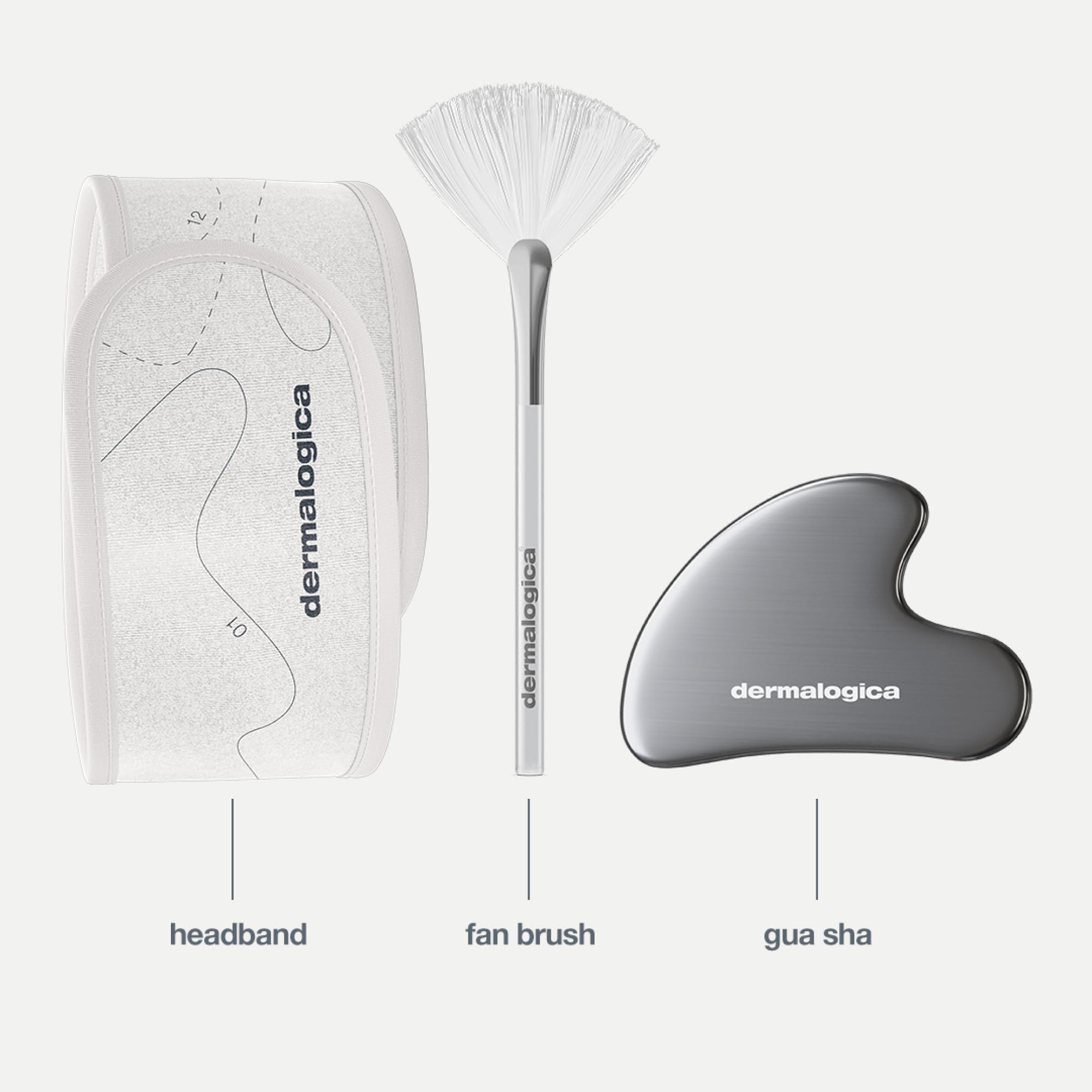 Dermalogica Expertise Kit, Holiday Gift Skincare Set Contains 6 Pieces of Full Size Products with Gua Sha, Fan Brush, and Head Band