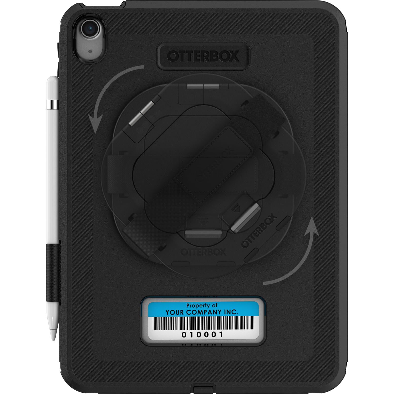 OtterBox Defender for Business W/Kickstand/HANDSTRAP for iPad 10th Gen (ONLY) V2 - Black, Rugged & Durable, screenless, Port Protection, Includes Shield-Stand (Non-Retail Packaging)