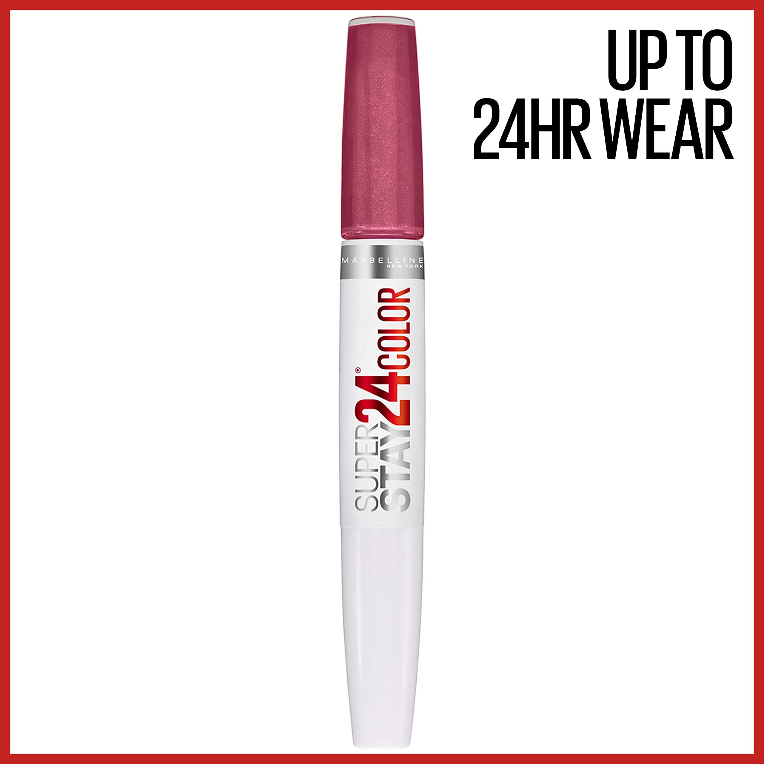 Maybelline Super Stay 24, 2-Step Liquid Lipstick Makeup, Long Lasting Highly Pigmented Color with Moisturizing Balm, Timeless Rose, Pink, 1 Count