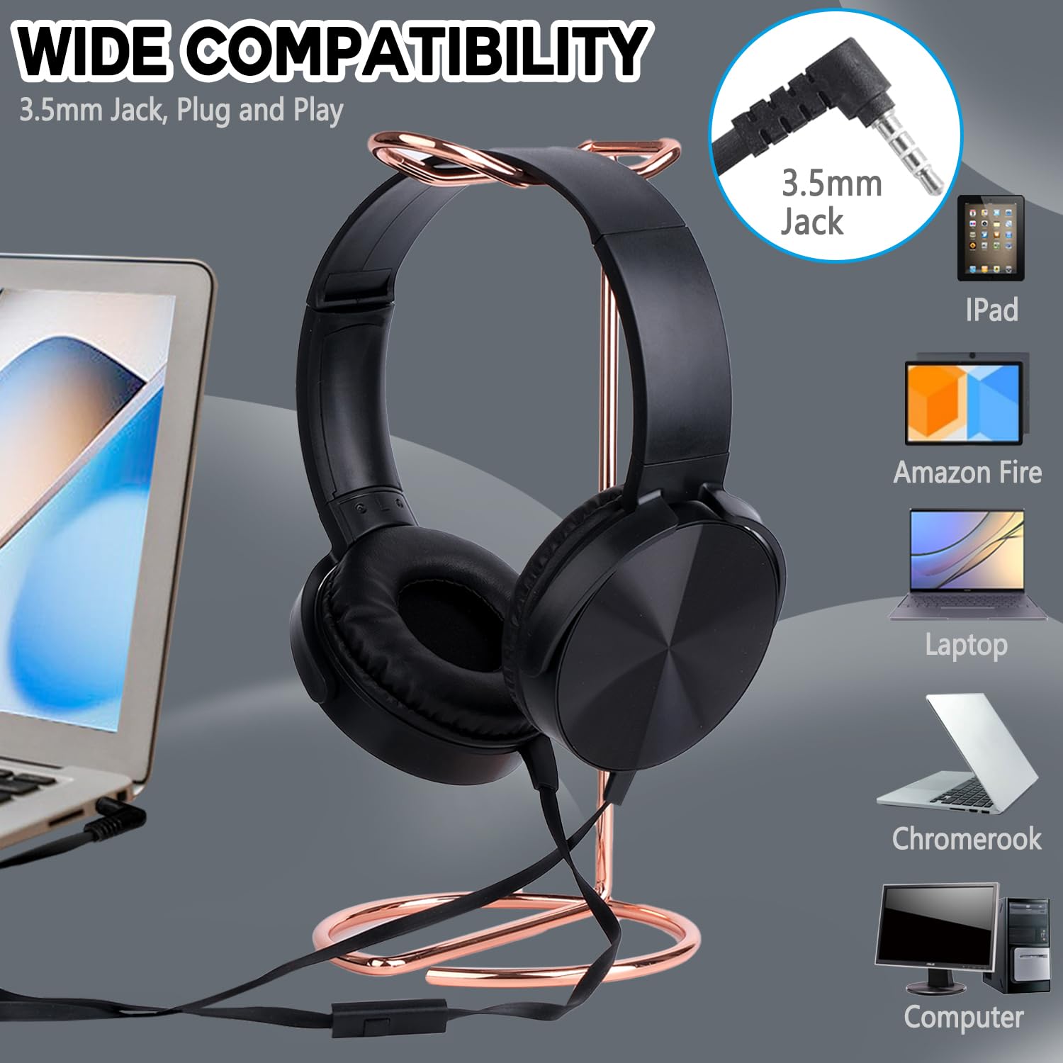 Wensdo Wholesale Bulk Headphones with Microphone 24 Pack for Classroom, Durable Headsets Class Set for School Students Kids and Adult (HY450, Black)