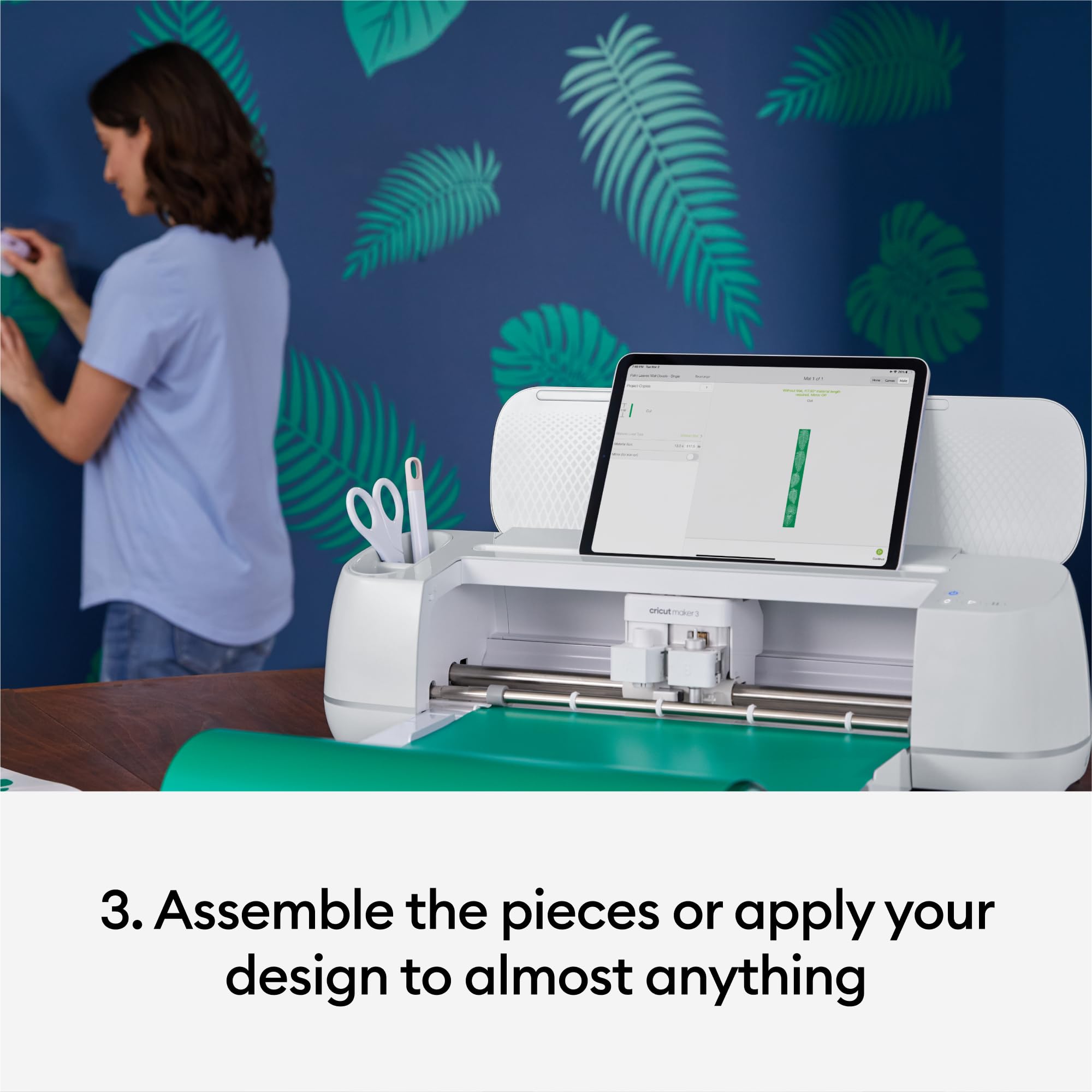 Cricut Maker 3 & Digital Content Library Bundle - Includes 30 images in Design Space App - Smart Cutting Machine, 2X Faster & 10X Cutting Force, Cuts 300+ Materials, Blue