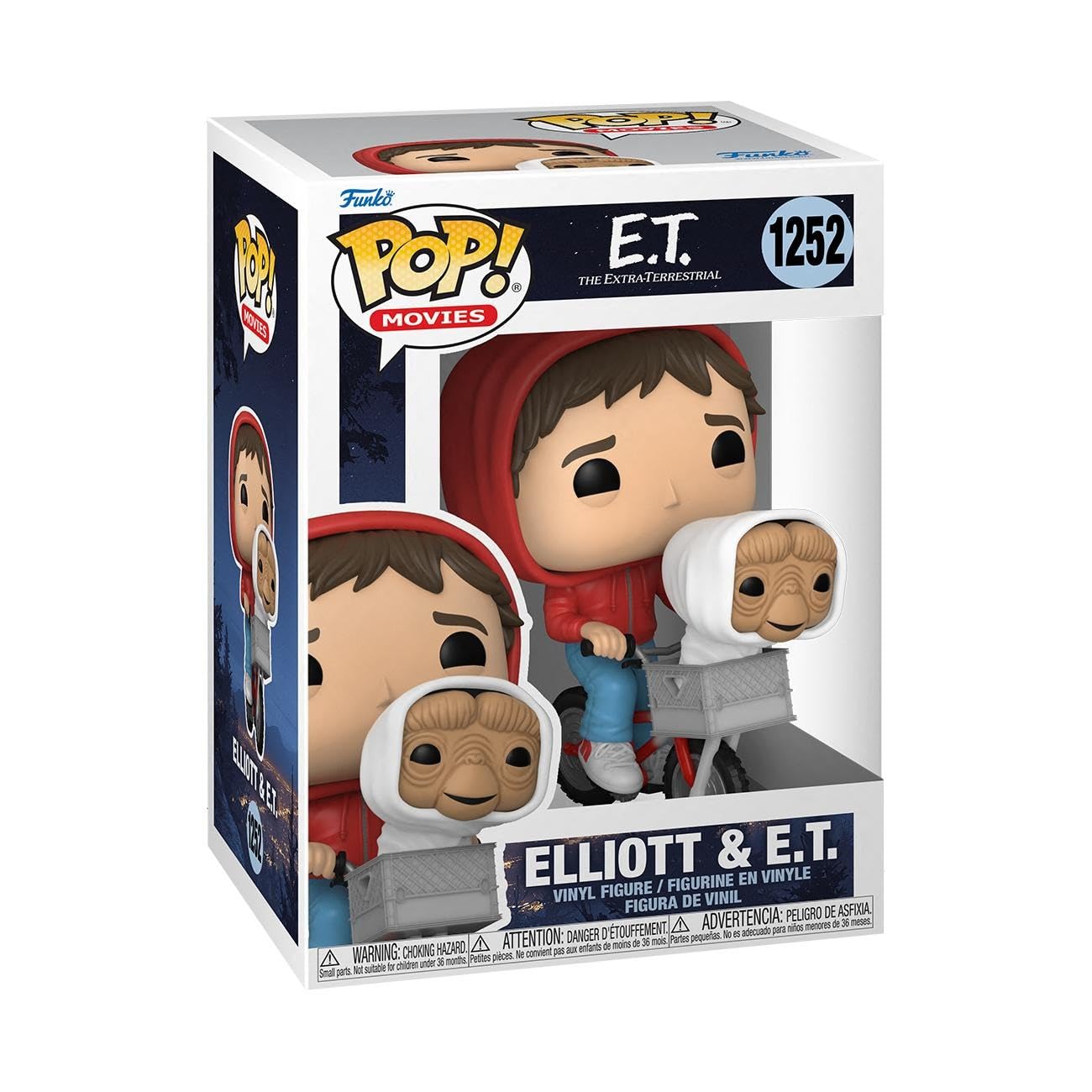 Funko Pop Movies: E.T. The Extra-Terrestrial - Elliott - Elliot with E.T. in Basket, 3.75 Inches - Collectable Vinyl Figure - Gift Idea - Official Merchandise
