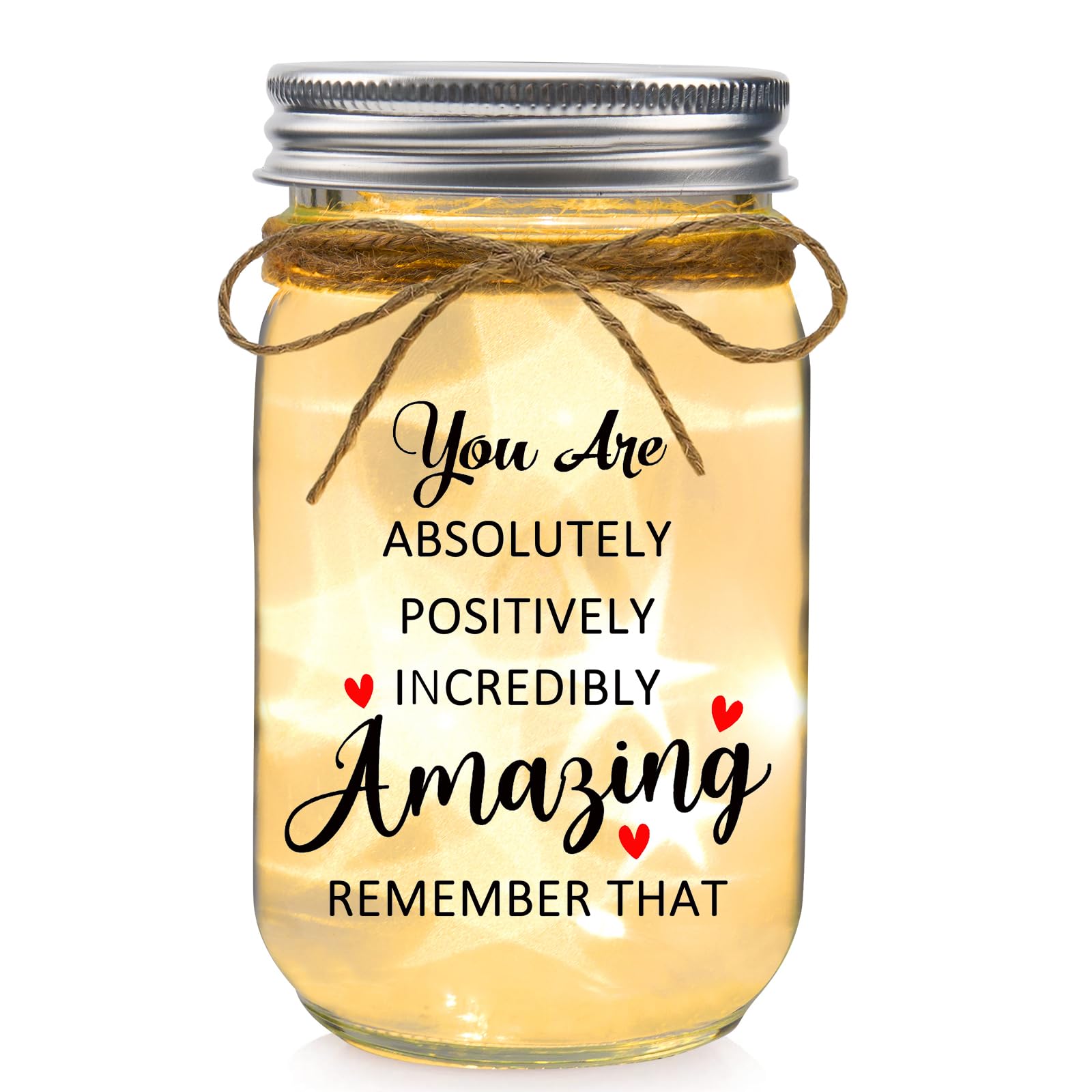 Spegiffu Thank You Gifts for Women Mason Jar - You Are Amazing Gifts for Women Best Friend Birthday Christmas Mother's Day Coworker Leaving Boss Lady Teacher Retirement Gift for Woman Appreciation