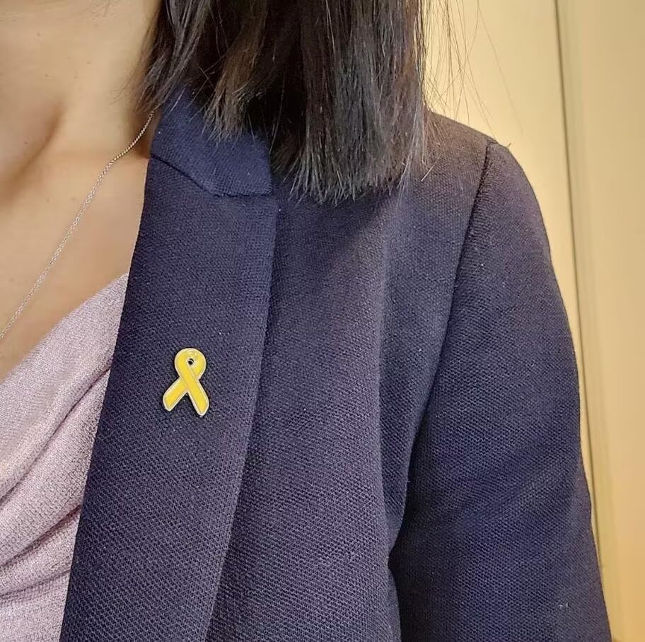 HUASAI Yellow Ribbon Pin Hostages Israel for Women Men Bring Them Home Pin Yellow Ribbon Awareness Enamel Lapel Pin