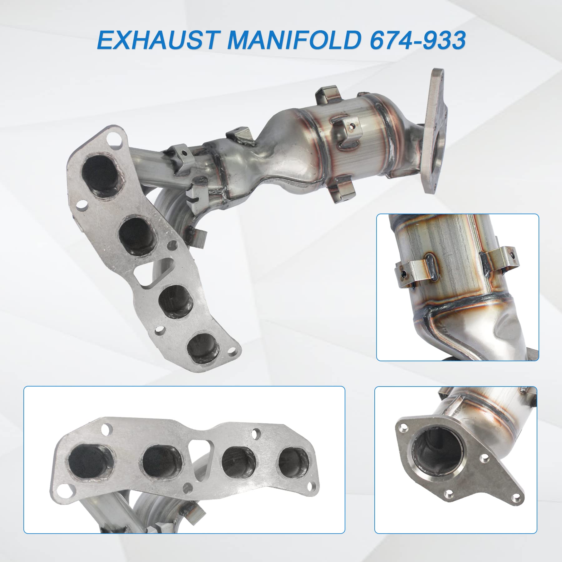 JDMSPEED New Exhaust Manifold with Gasket Replacement for Nissan Altima L4 2.5L 2007 2008 2009 2010 2011 2012 2013 Replaces 674-933 140E2-JA02E 140E2-ZX31E