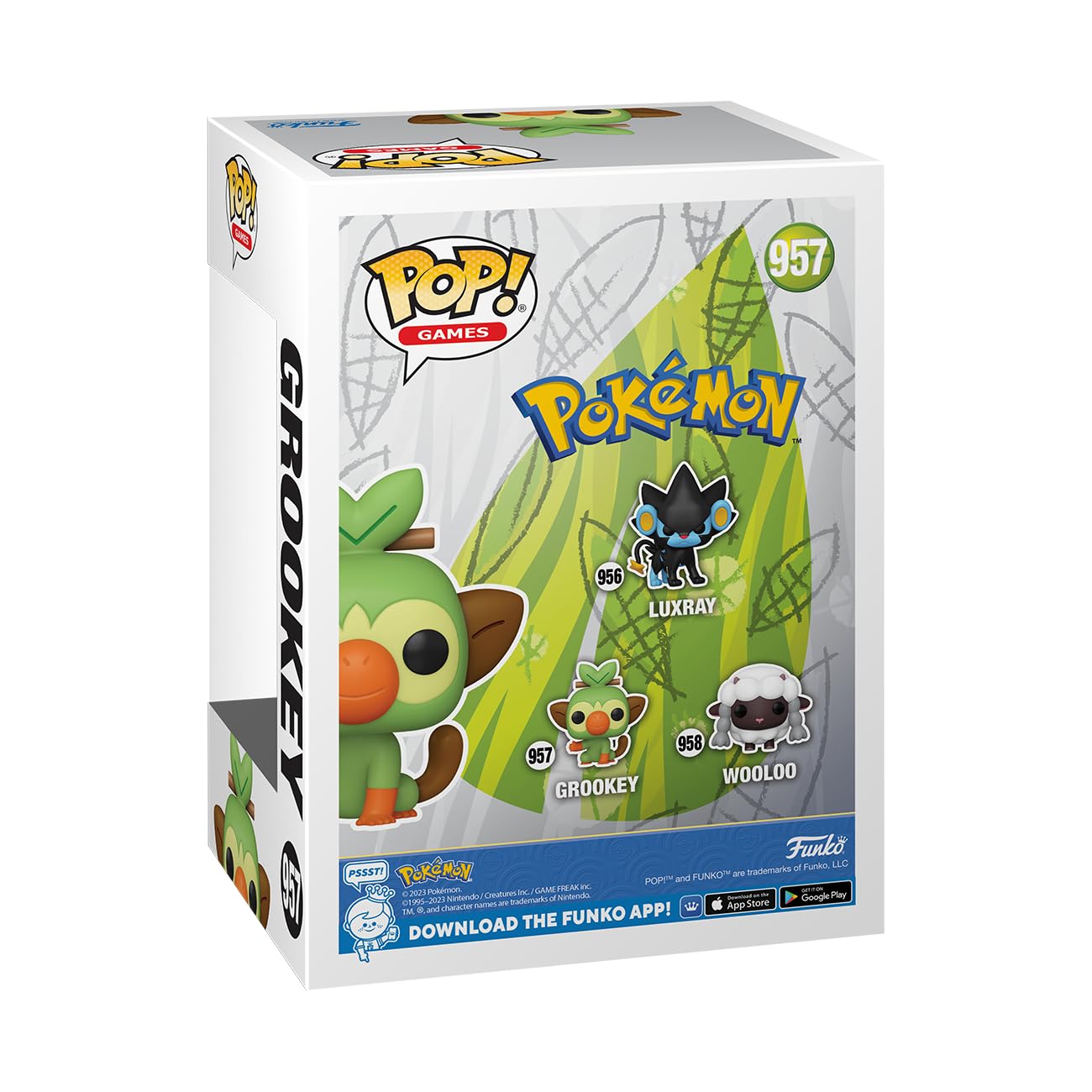 Funko Pop! Games: Pokemon - Grookey (Flocked), Amazon Exclusive