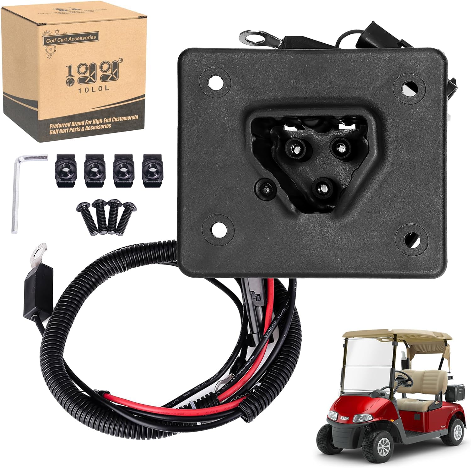 Golf Cart 48V Battery Charger Receptacle or Plug for EZGO RXV & TXT 2008-up Electric, EZGO 2Five 2010-up Delta-Q Charging Receptacle OEM# 602529