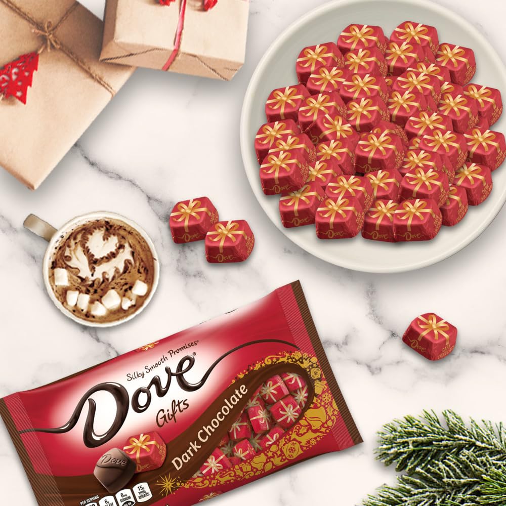 DOVE PROMISES Holiday Gift Dark Chocolate Christmas Candy, 8.87 oz Bag