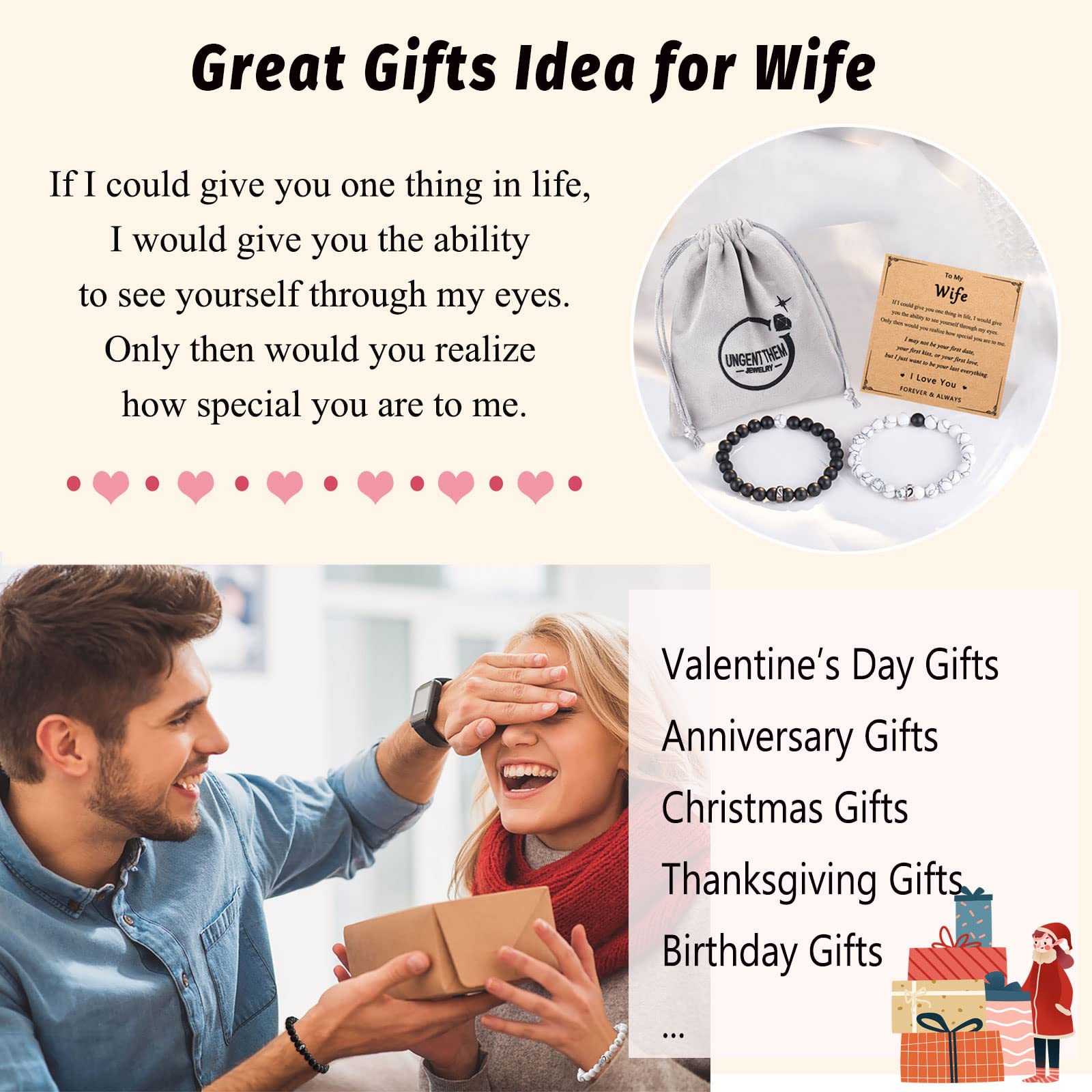 UNGENT THEM Gifts for Wife from Husband, Wife Christmas Birthday Gift Ideas Best Cool Presents Wedding Anniversary Romantic Mothers Day I Love You Valentines Day Gifts for Her Women