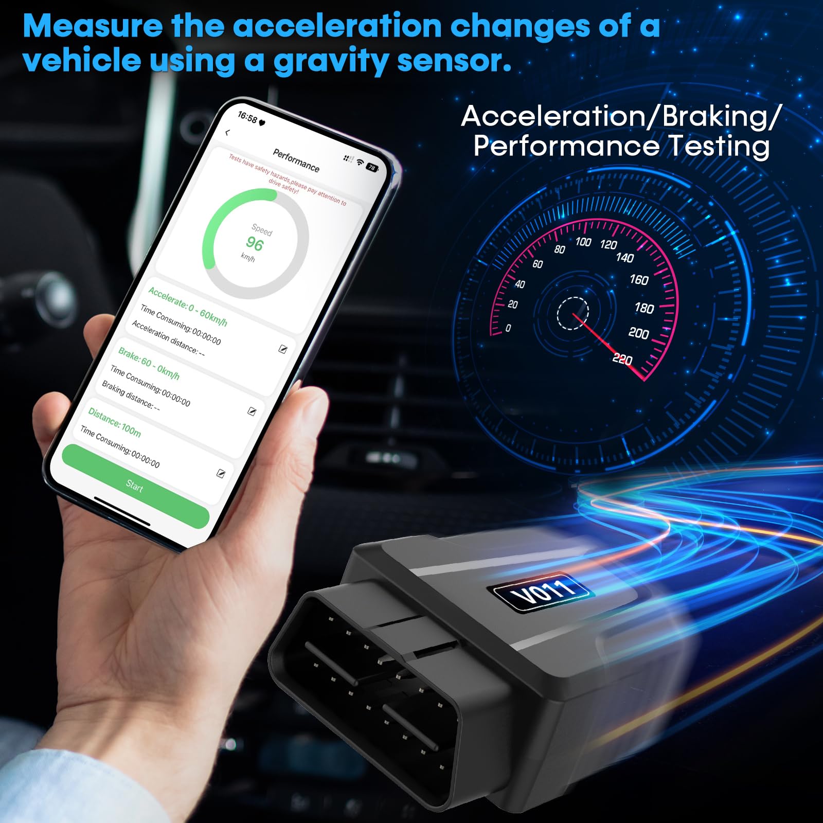 Bluetooth OBD2 Scanner APP for Car: Wireless Easy Setup 1S Auto Connect to Phone - Clear/Reset Vehicle Engine Error Code Reader Diagnostic Tool for iOS/Android