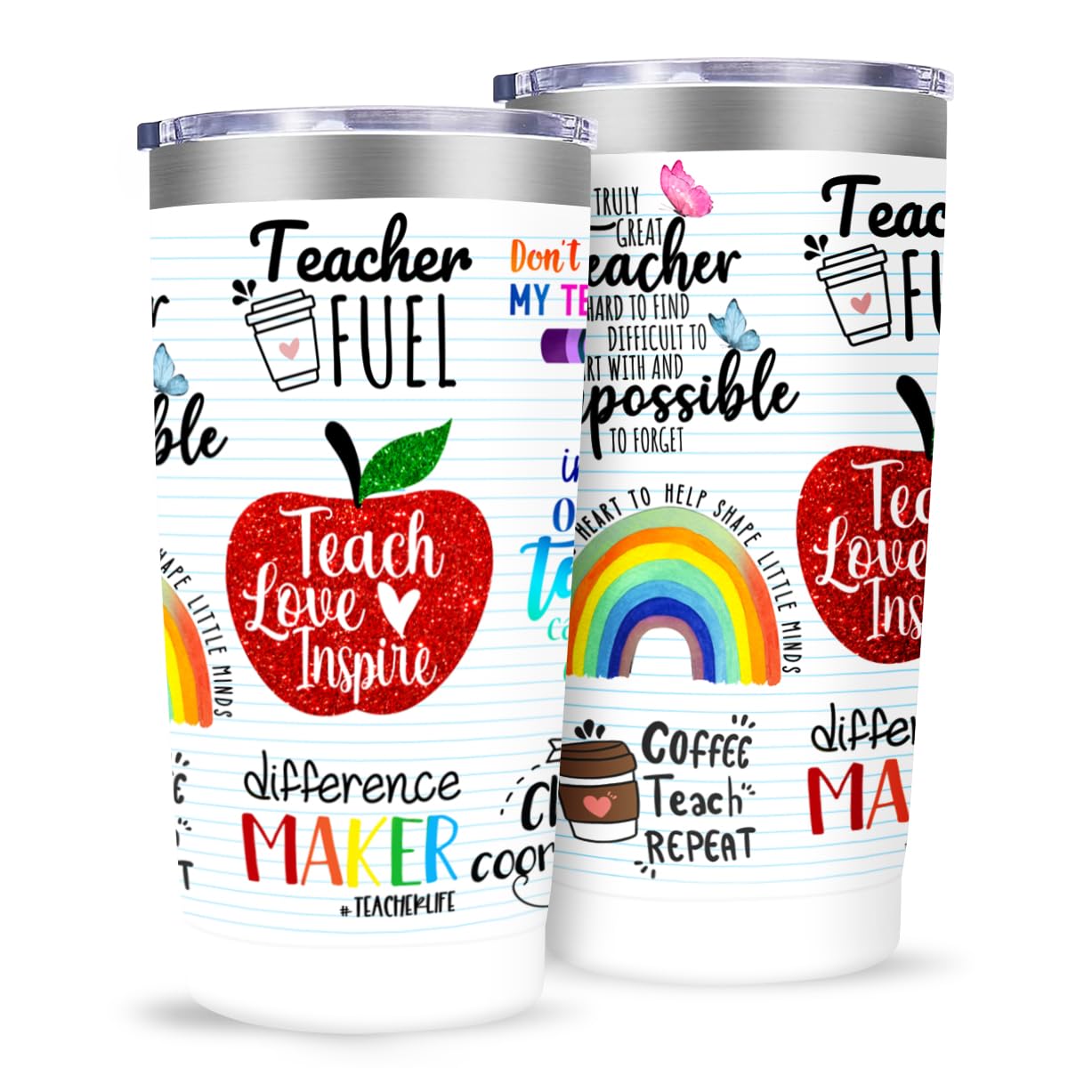 MFGNEH Teacher Gifts for Women, Men, Teacher Appreciation Gifts from Students, Teacher Christmas Gifts, Teacher Birthday Gifts, Back to School Gifts, 20 oz Travel Tumbler Coffee Cup