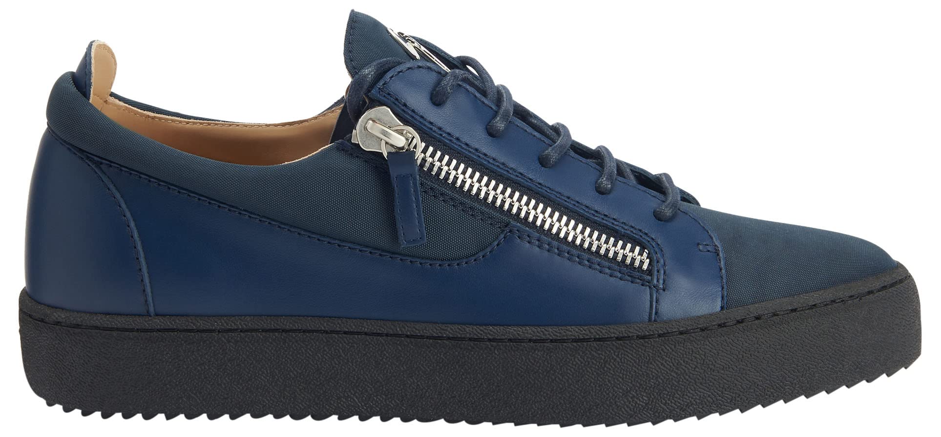 Giuseppe Zanotti, Frankie Low-Top Sneakers Leather, 12, Blue